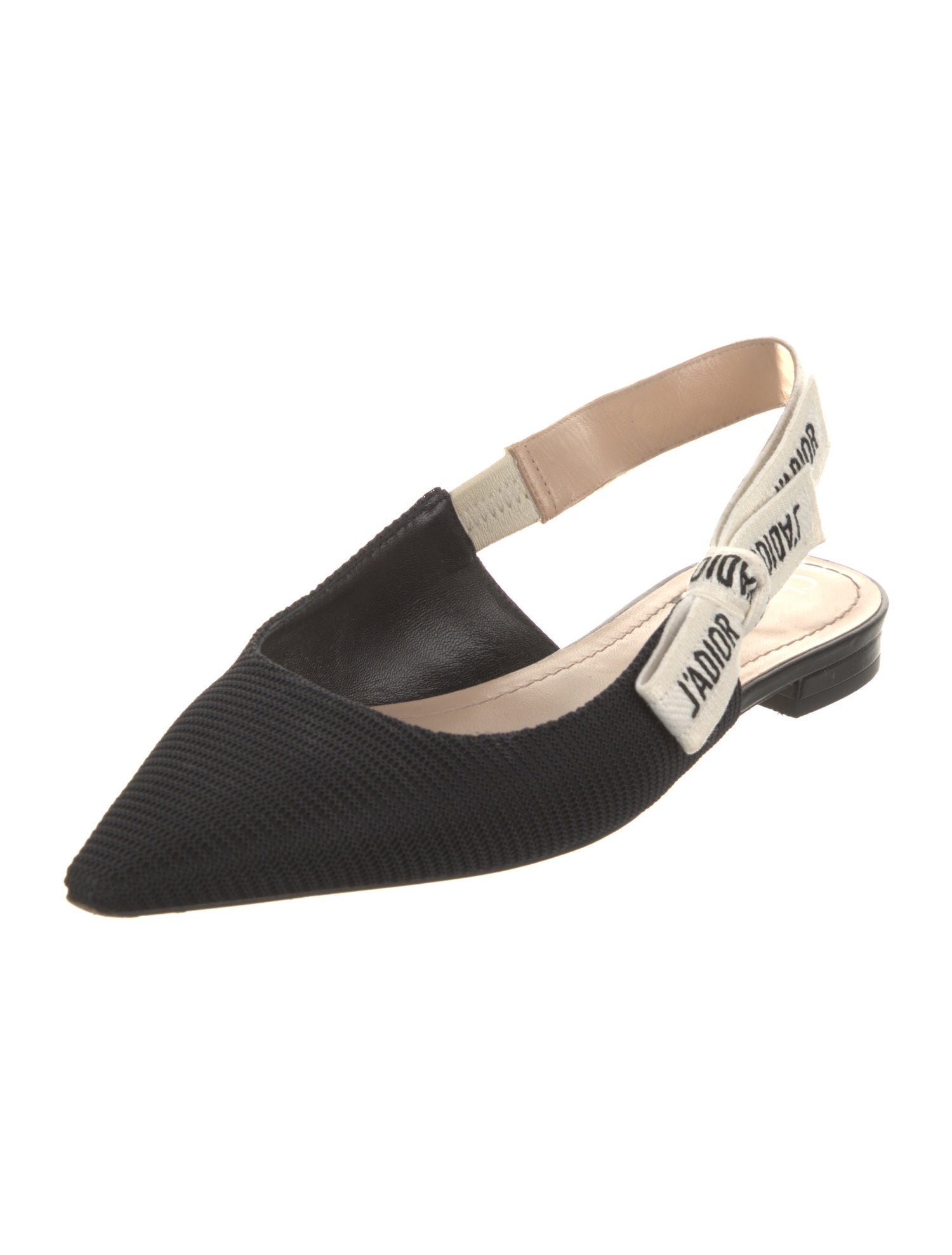 Christian Dior Printed Bow Accents Slingback Flats