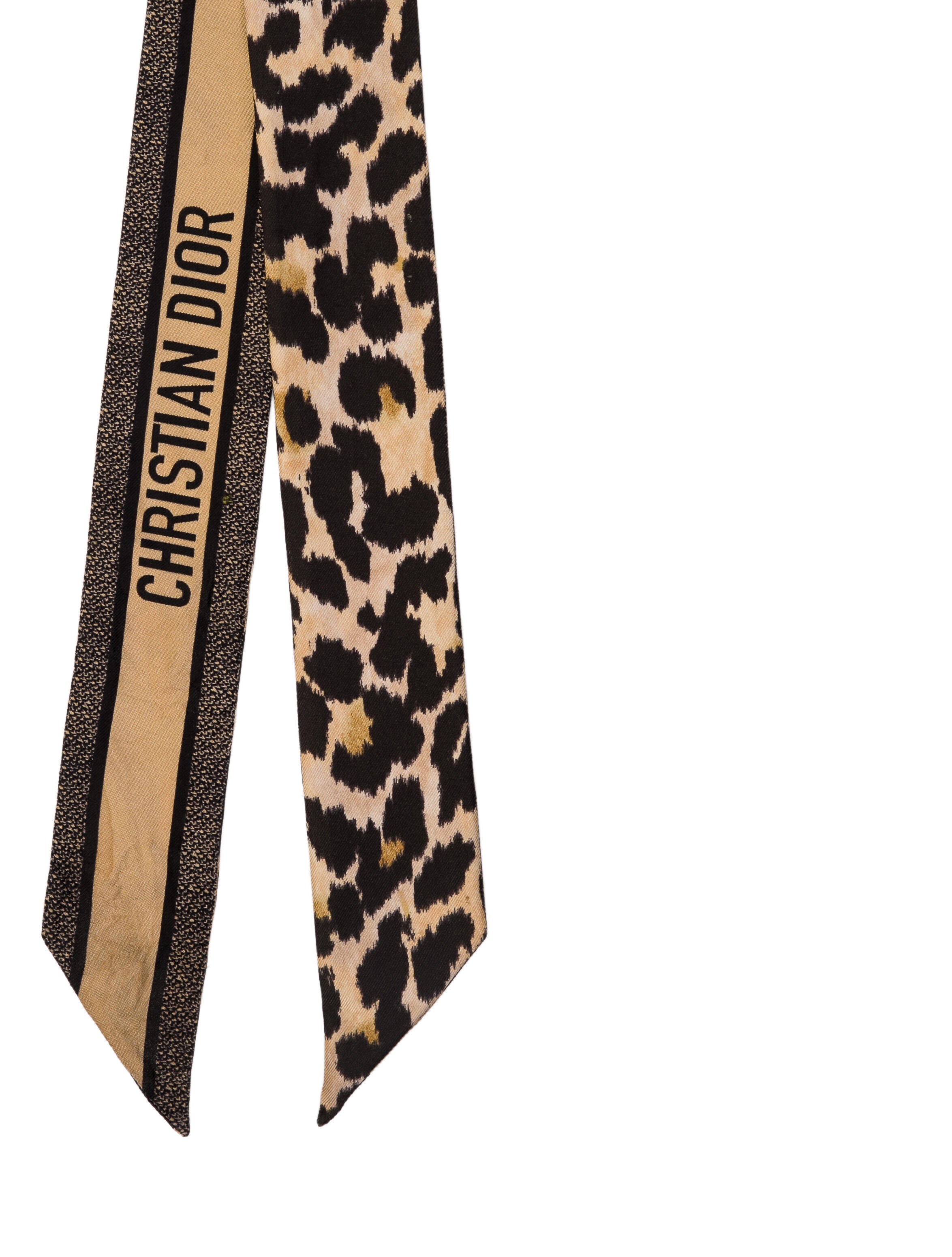 Christian Dior Silk Animal Print Bandeau