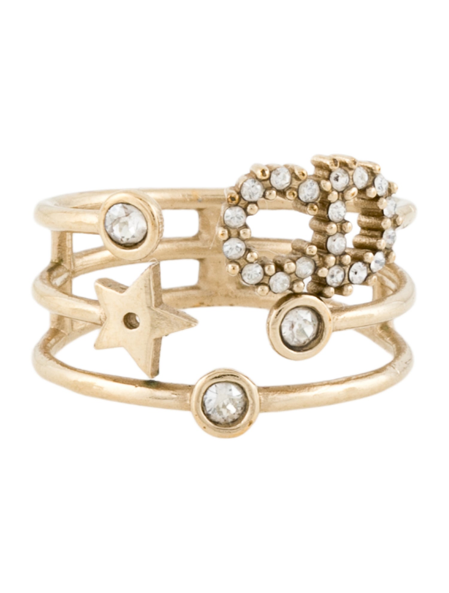 Christian Dior Crystal Shiny-D Ring