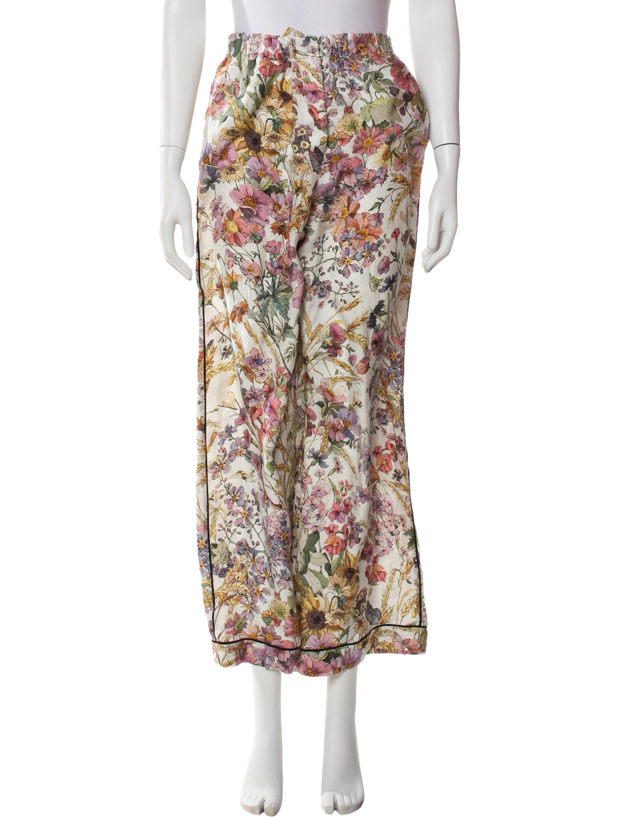 Christian Dior Silk Floral Print Pajamas