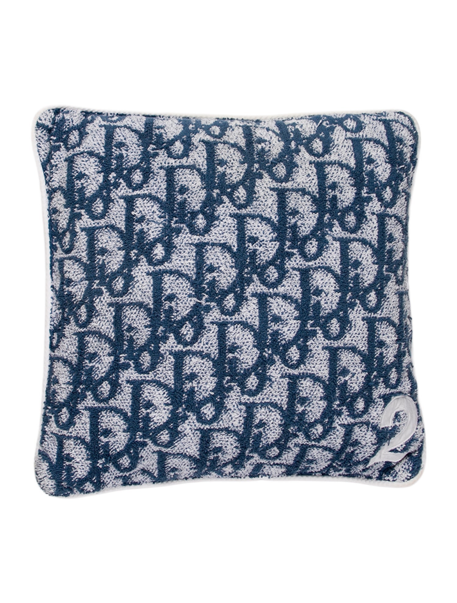 Christian Dior Terry Cloth Throw Pillow