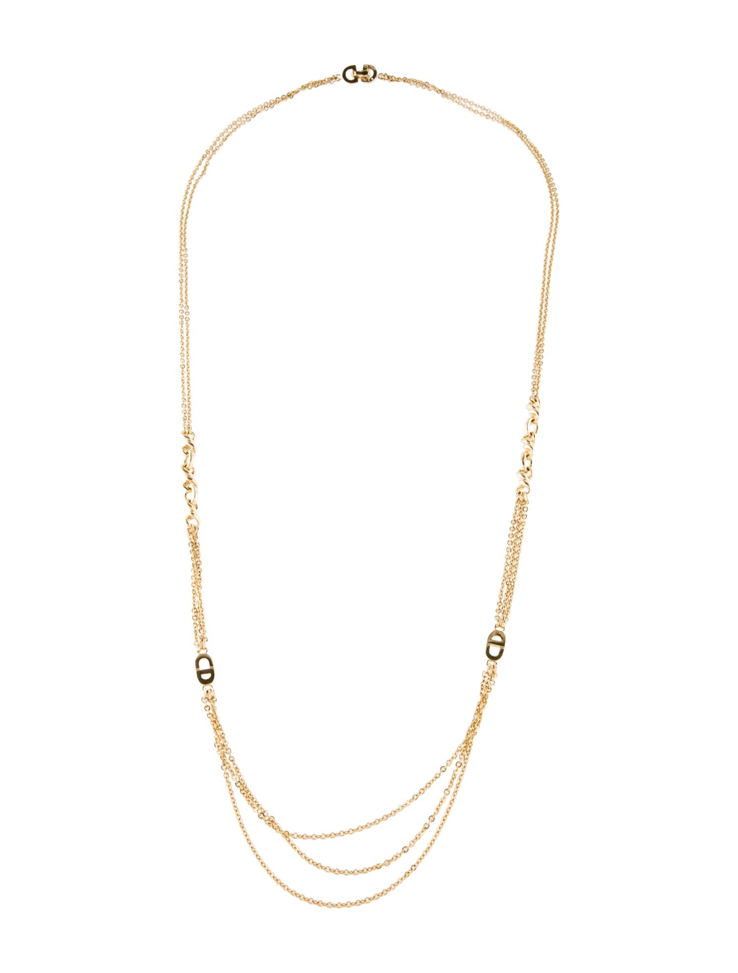 Christian Dior Vintage 18K Multistrand Necklace
