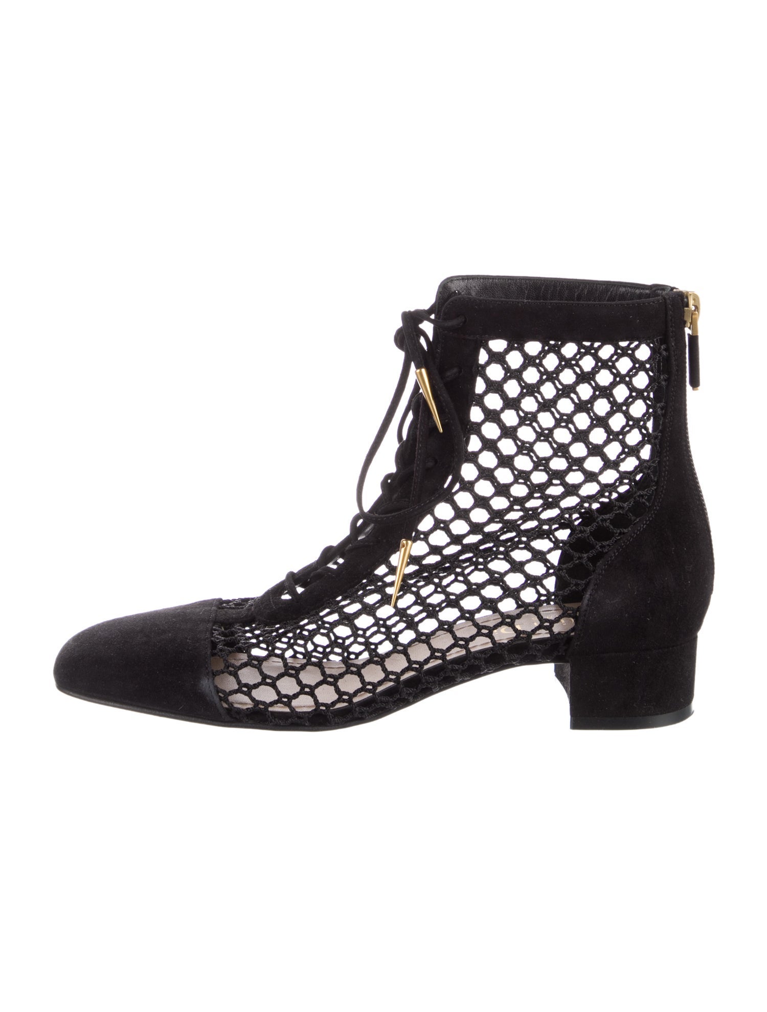 Christian Dior Suede Lace-Up Boots
