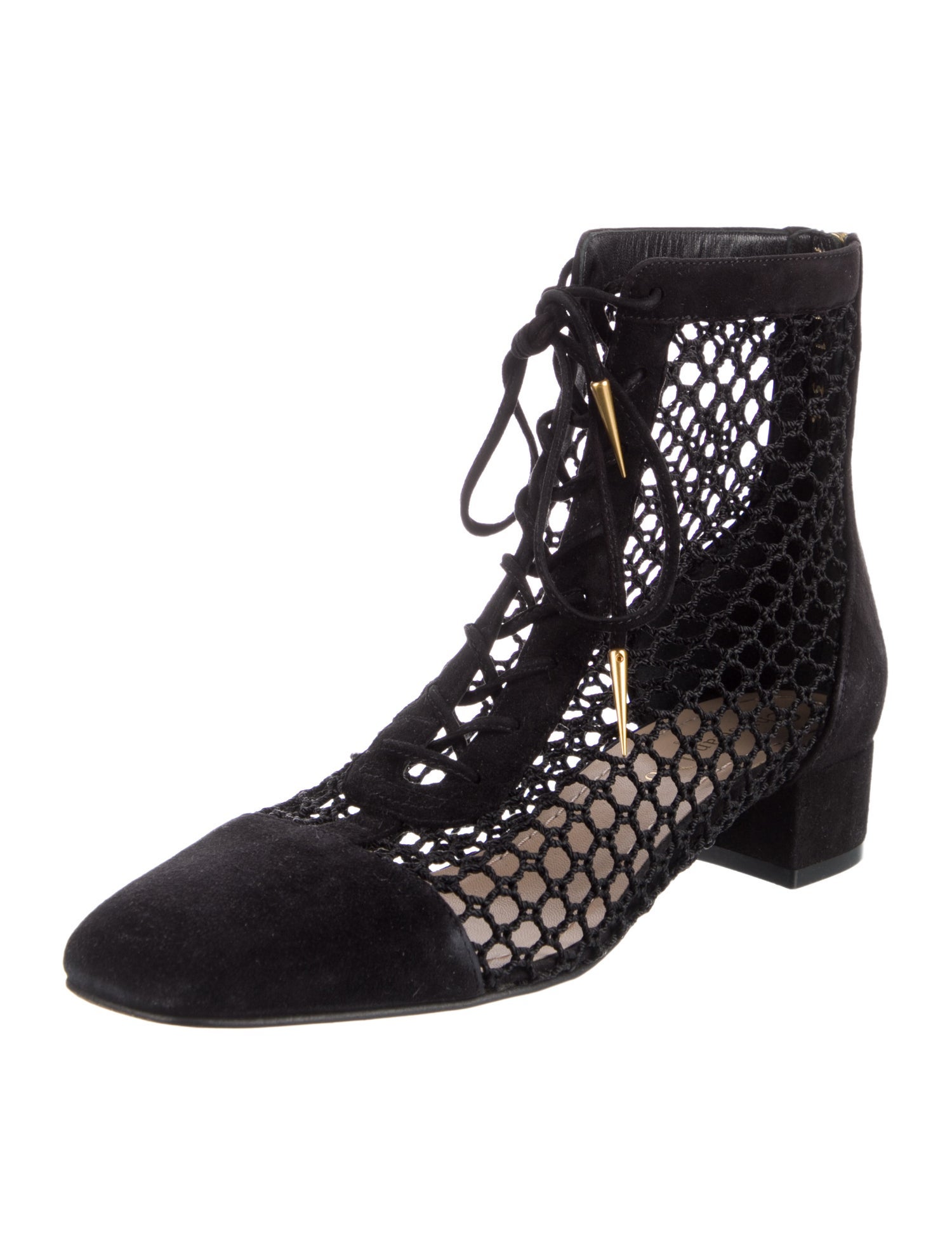 Christian Dior Suede Lace-Up Boots