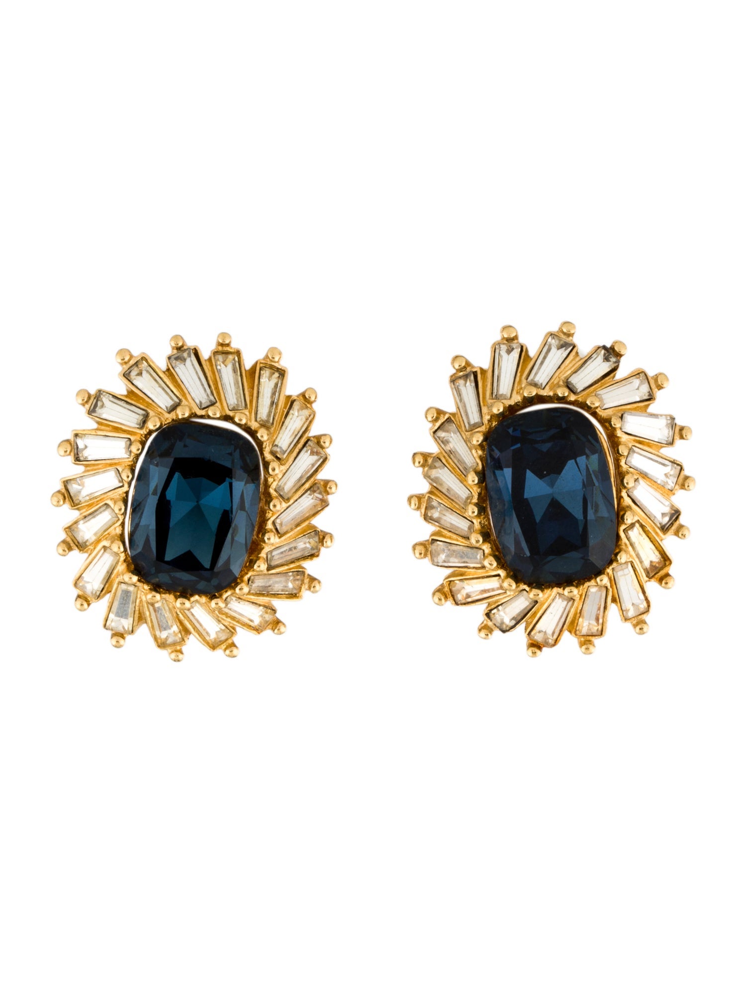 Christian Dior Crystal Vintage Stud Earrings