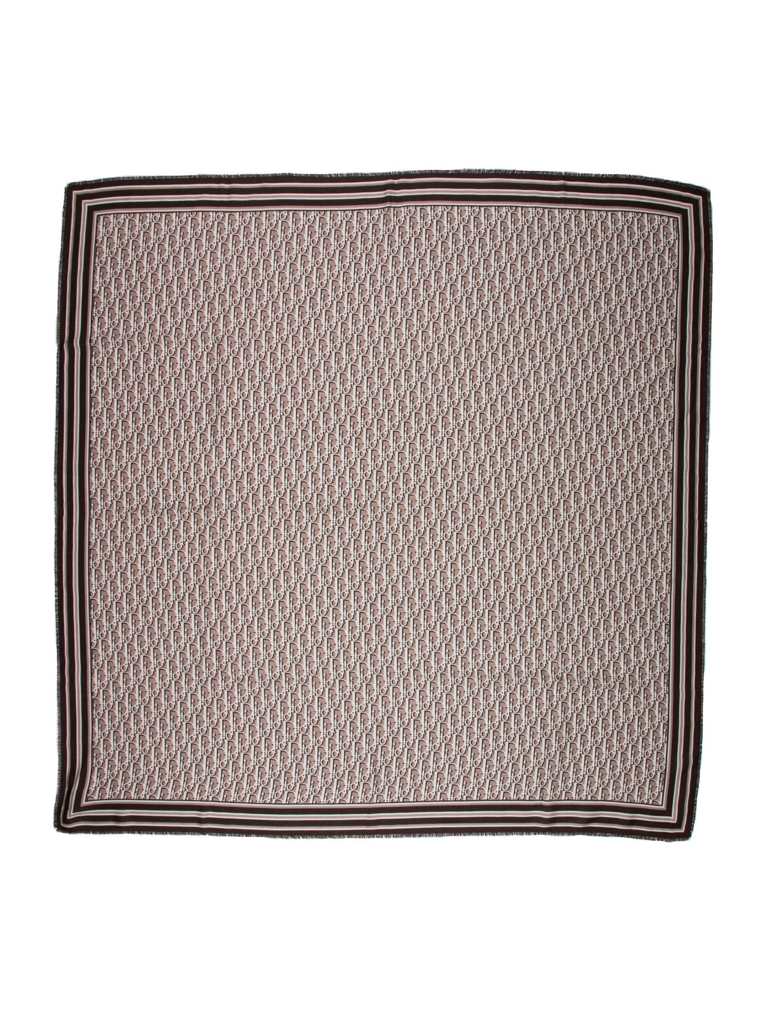 Christian Dior Wool Diorissimo Pattern Scarf