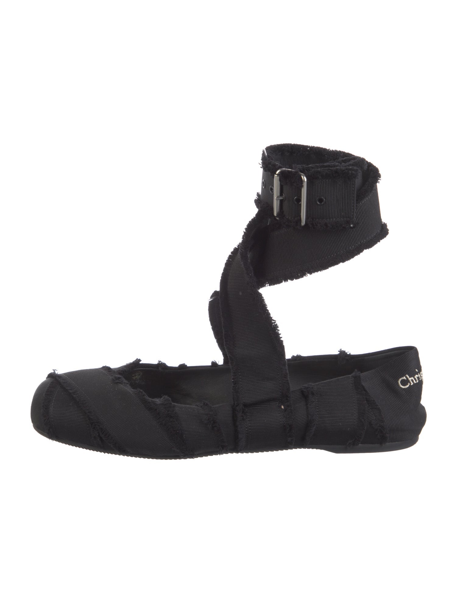 Christian Dior Raw-Edge Trim Flats