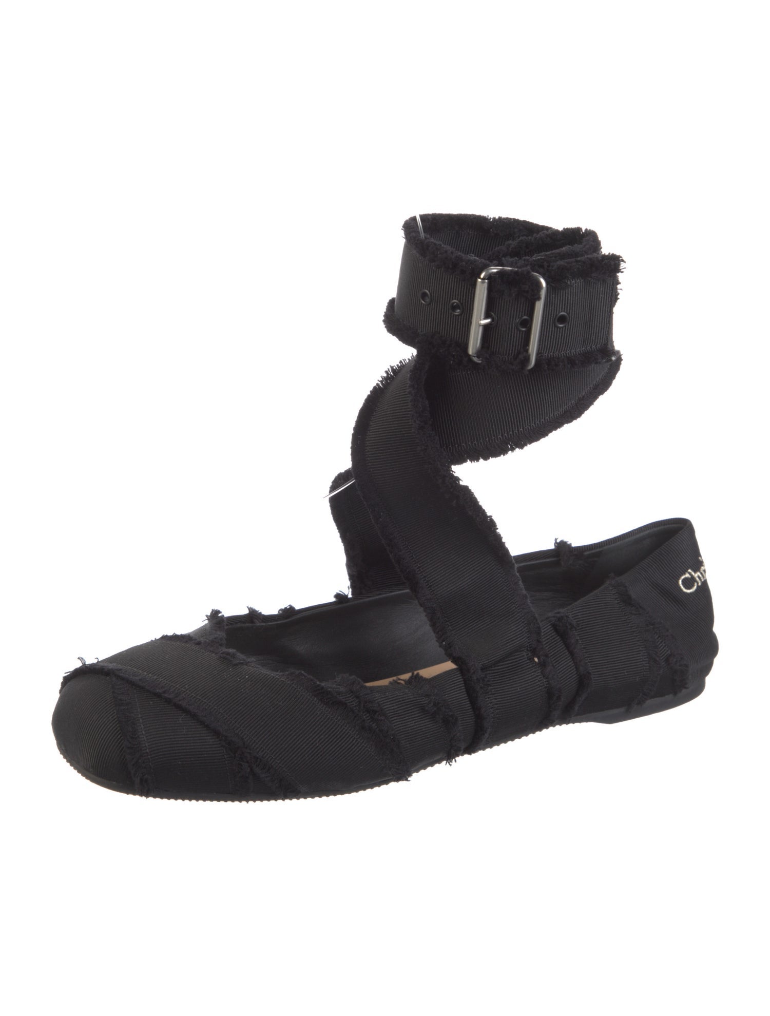 Christian Dior Raw-Edge Trim Flats