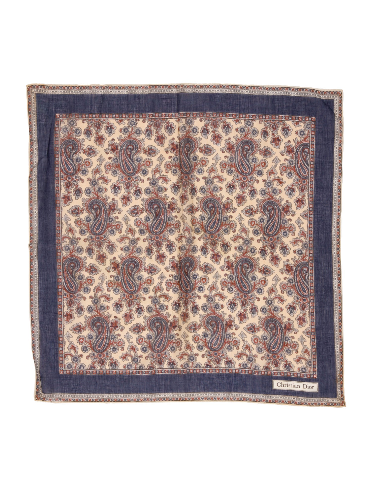 Christian Dior Vintage Paisley Print Scarf