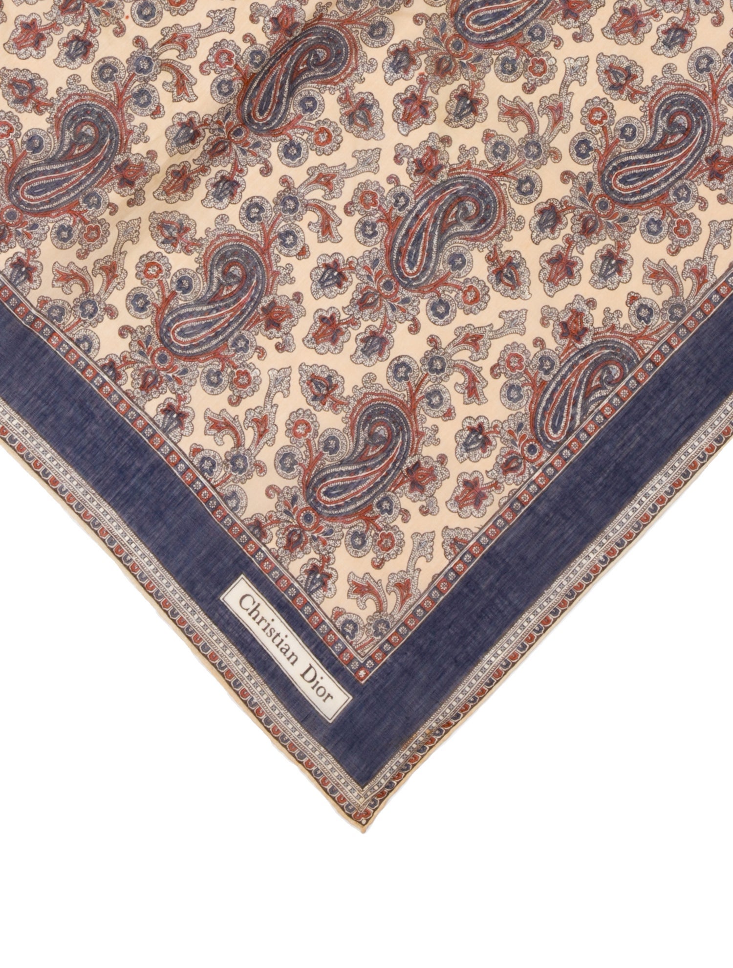 Christian Dior Vintage Paisley Print Scarf