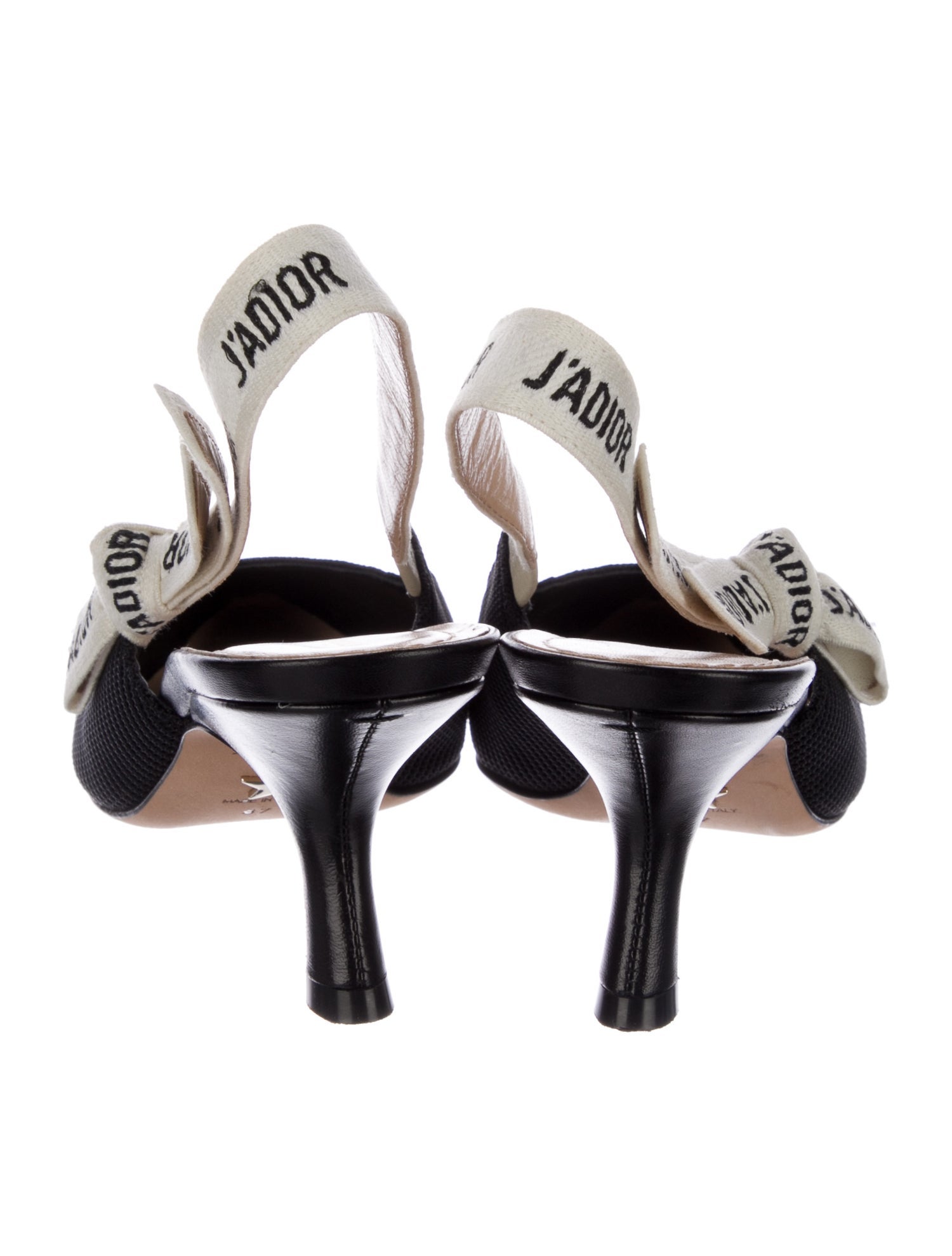 Printed Bow Accents Slingback Pumps