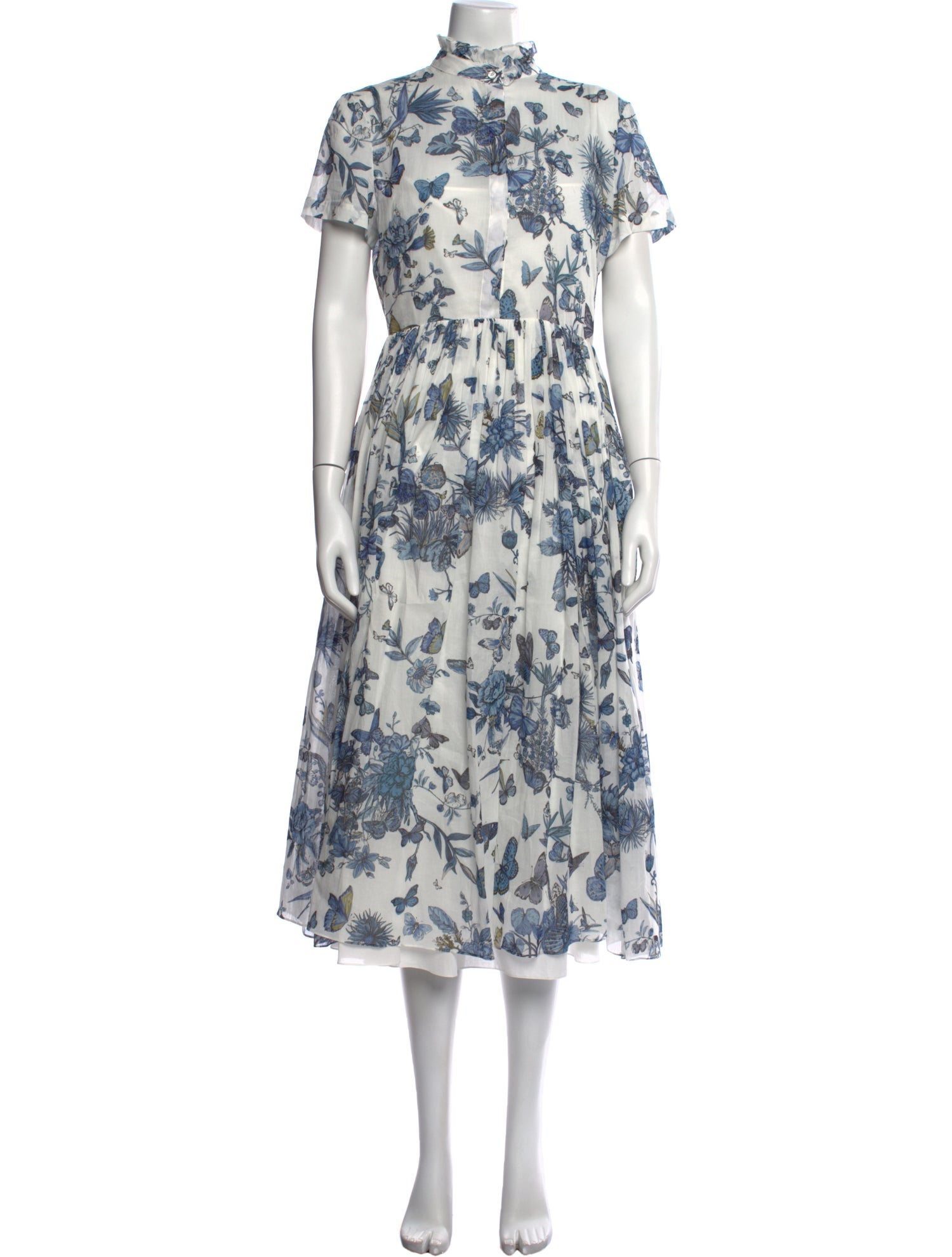 Christian Dior Floral Print Midi Length Dress w/ Tags