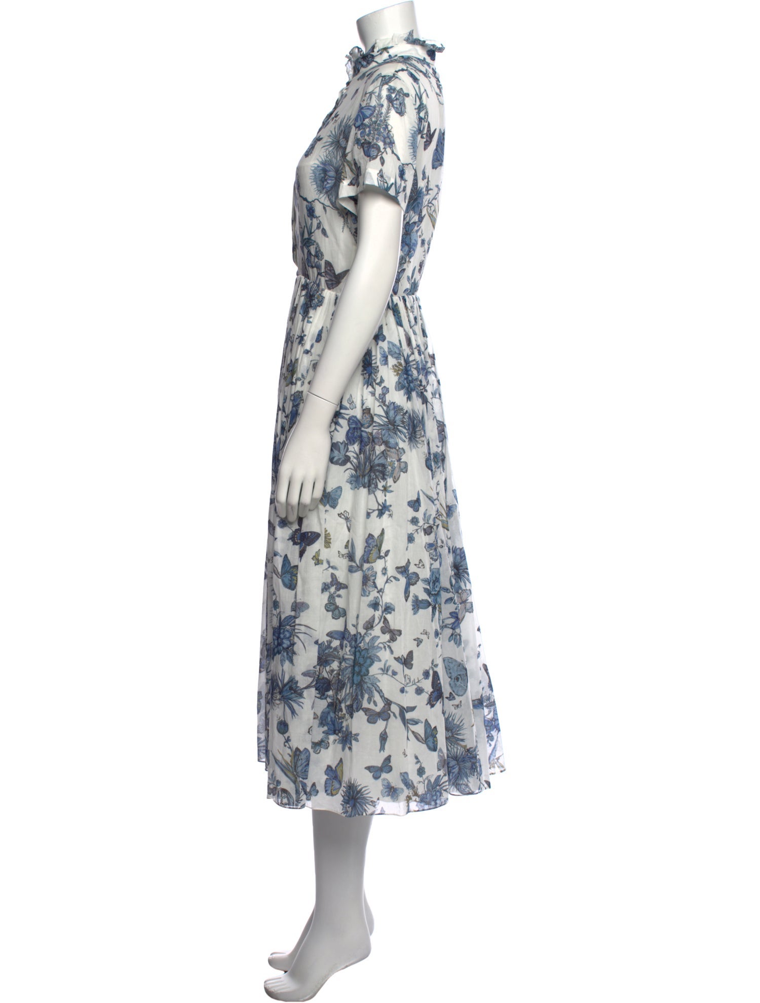 Christian Dior Floral Print Midi Length Dress w/ Tags