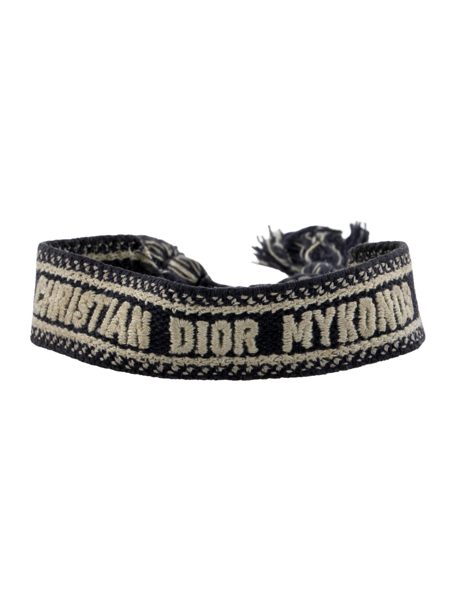 Christian Dior Cotton Thread Woven Mykonos Friendship Bangle Bracelet