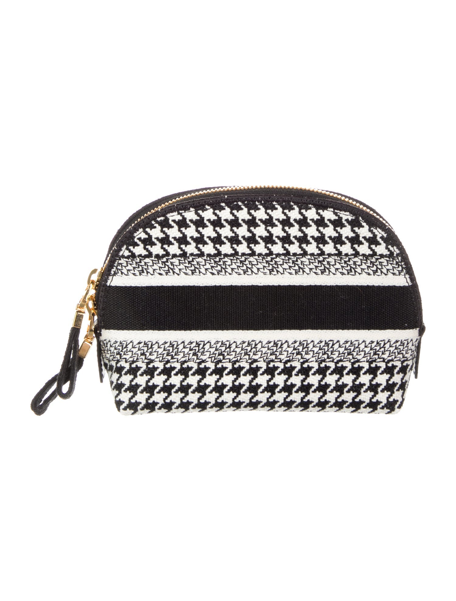 Christian Dior Houndstooth Cotton Clutch Bag