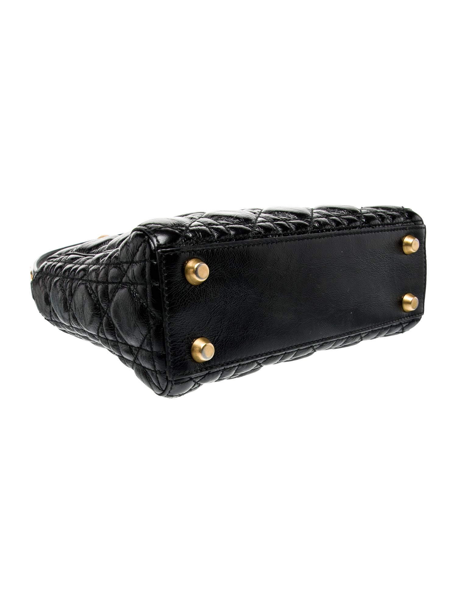 Christian Dior Cannage Lady Dior - Black Handle Bags, Handbags
