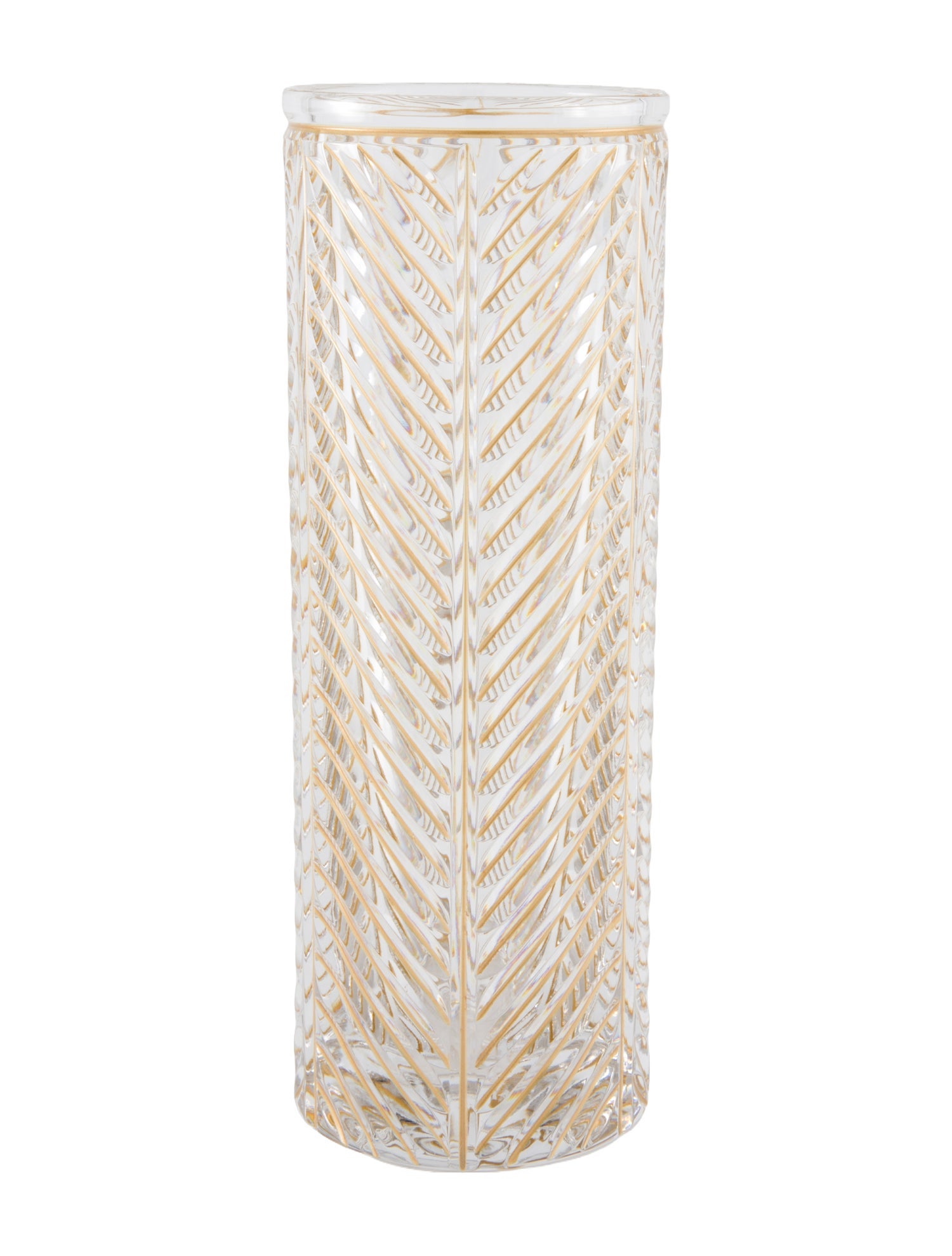 Christian Dior Chevron Crystal Vase