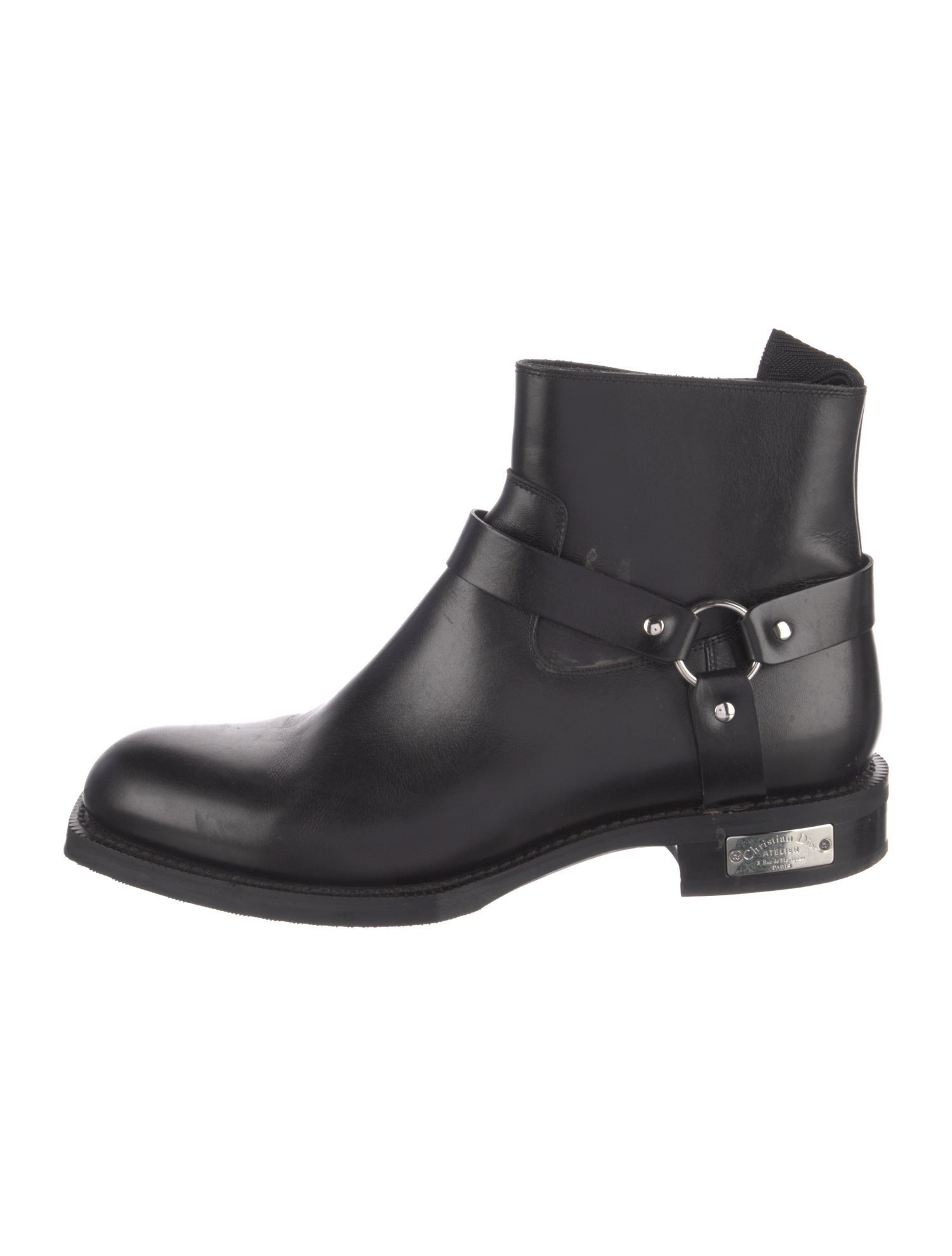 Christian Dior Leather Moto Boots