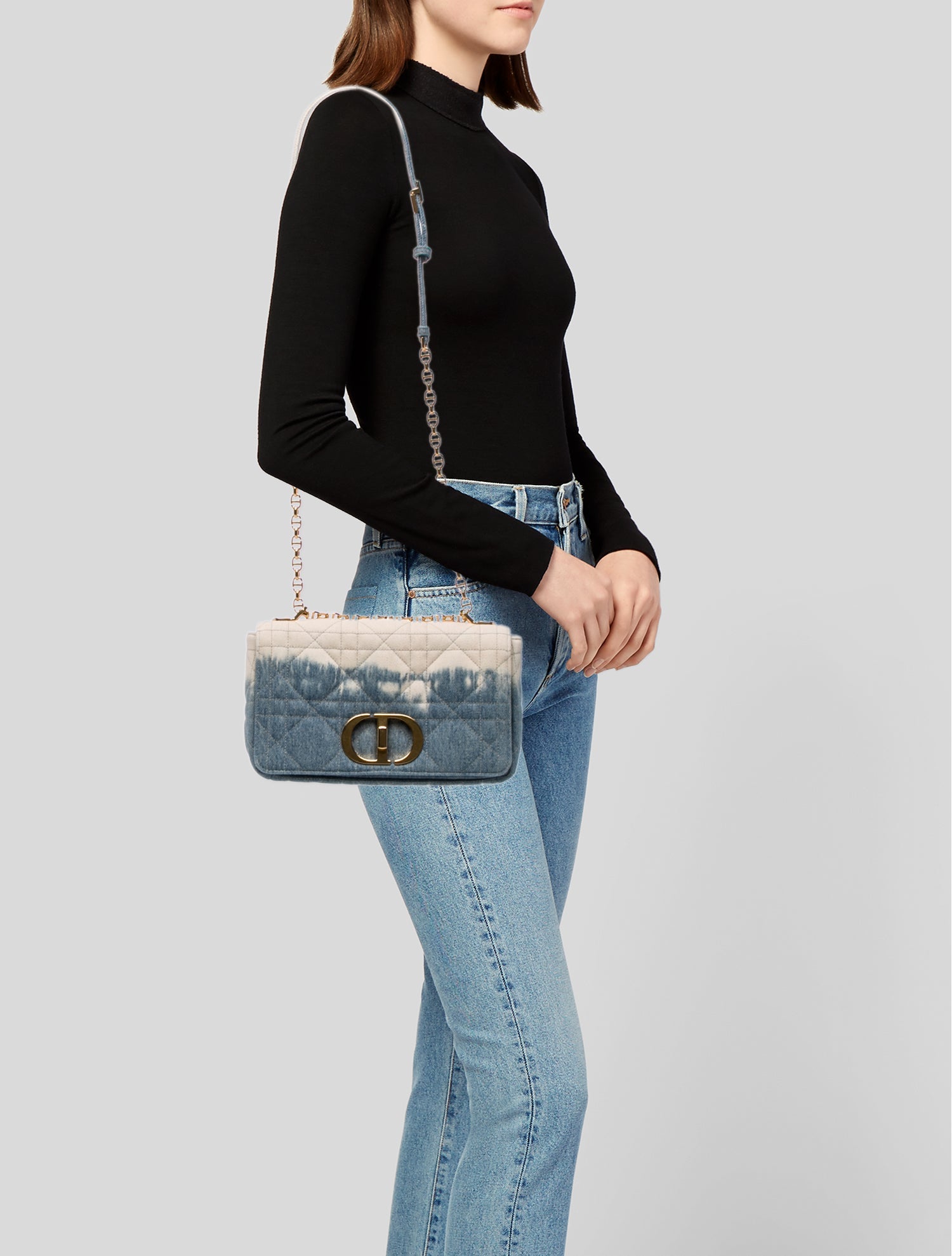 Christian Dior Denim Shoulder Bag - Blue Crossbody Bags, Handbags
