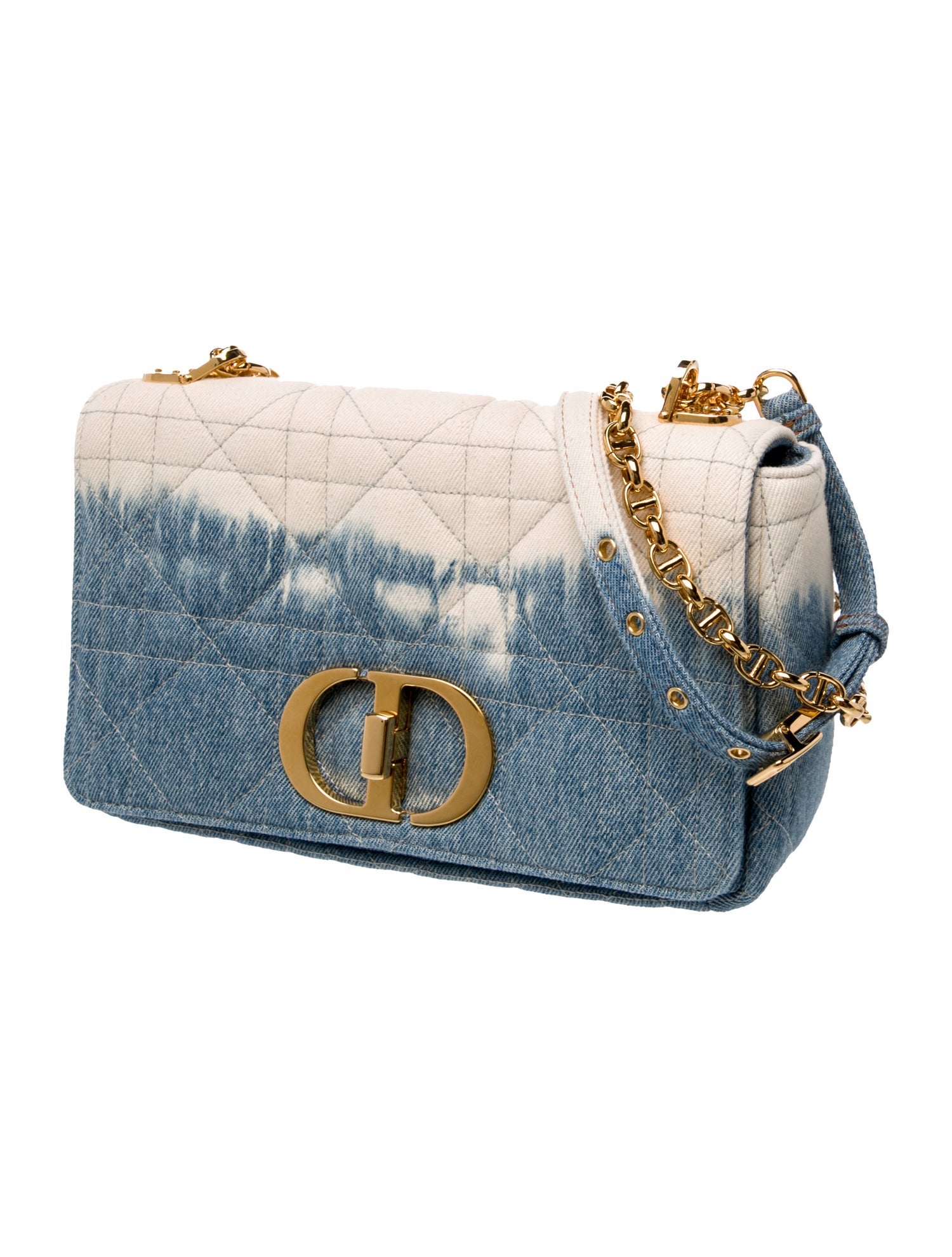 Christian Dior Denim Shoulder Bag - Blue Crossbody Bags, Handbags