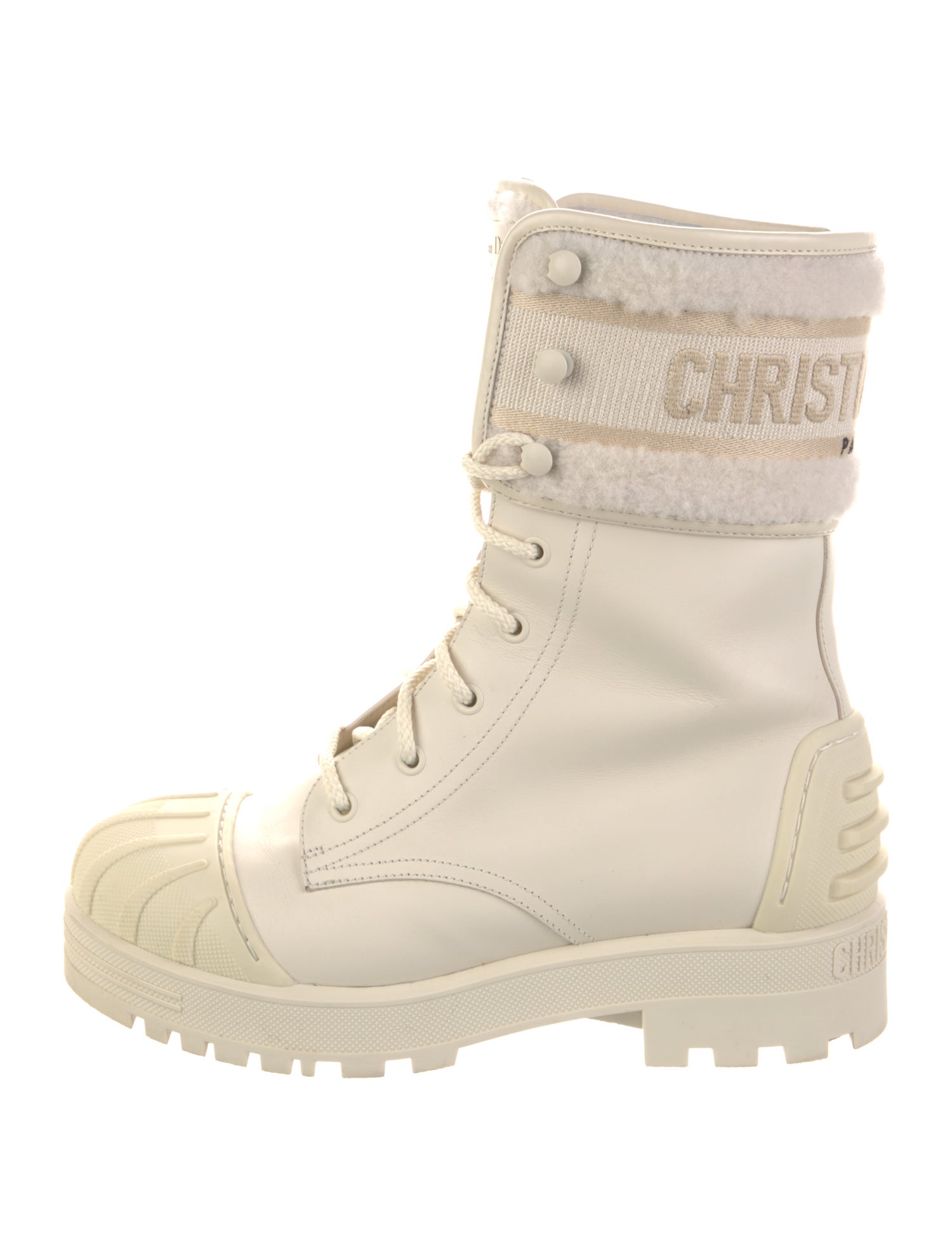 Christian Dior Leather Combat Boots