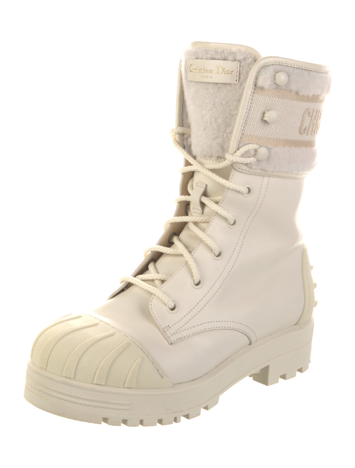 Christian Dior Leather Combat Boots