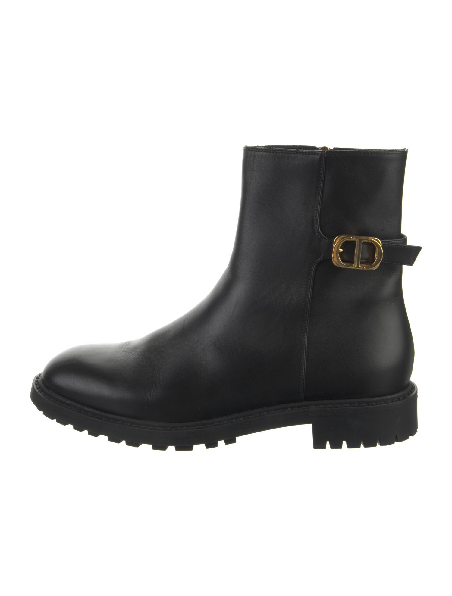 Christian Dior Leather Moto Boots