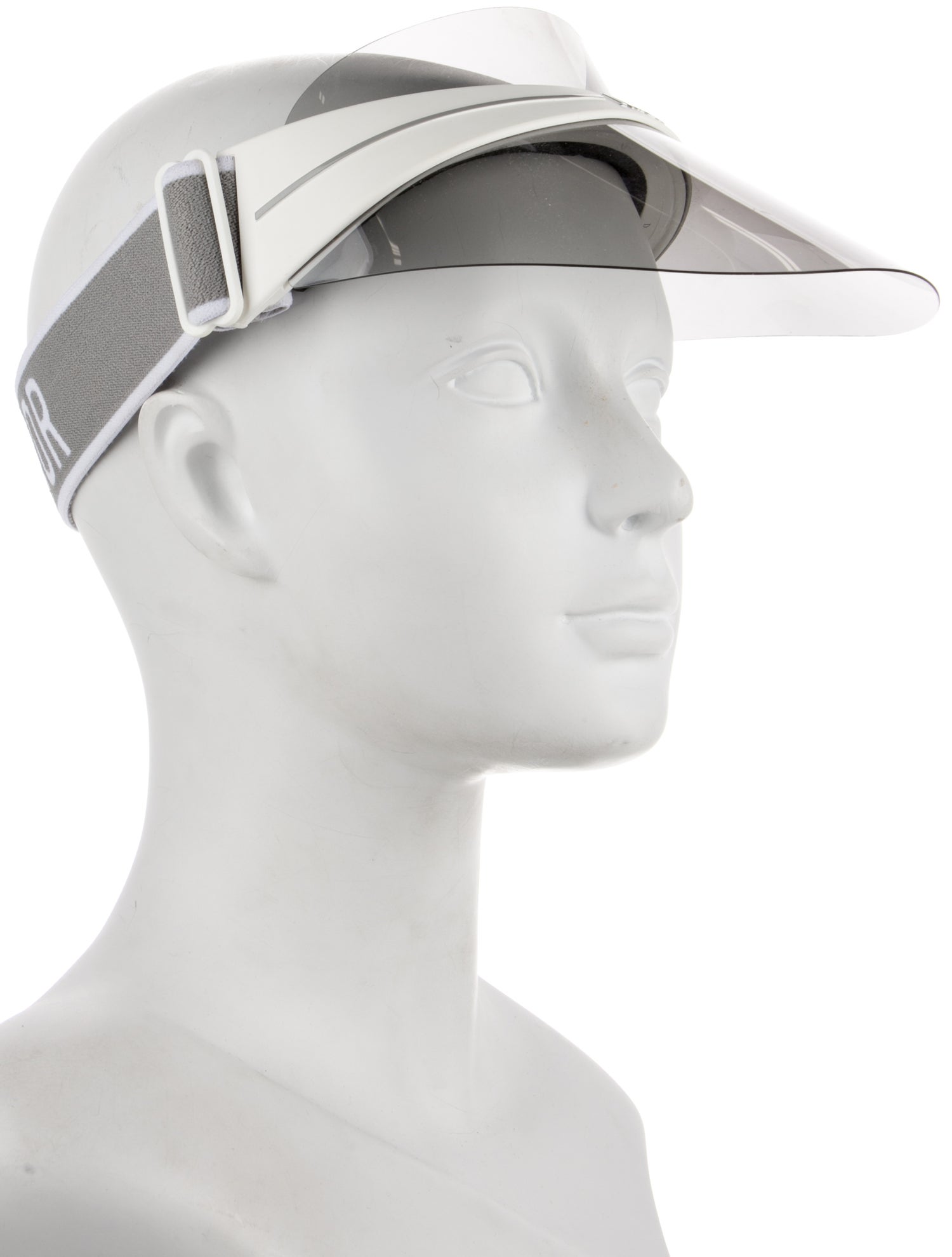 Christian Dior White and grey patterned sunvisor