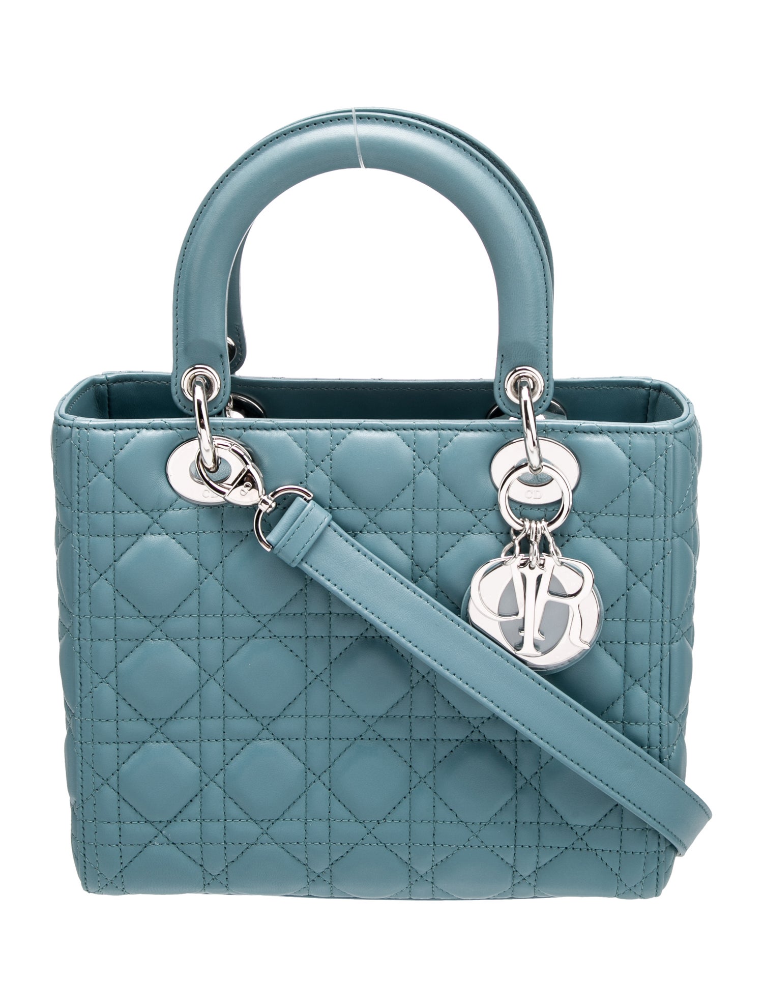 Christian Dior Mink & Crocodile Medium Lady Dior - Neutrals