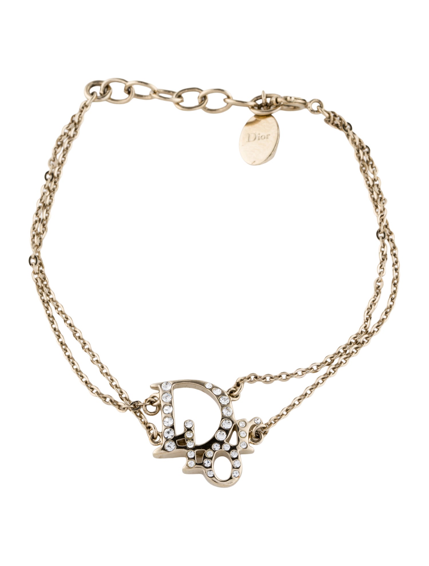 Christian Dior Vintage Logo Link Bracelet