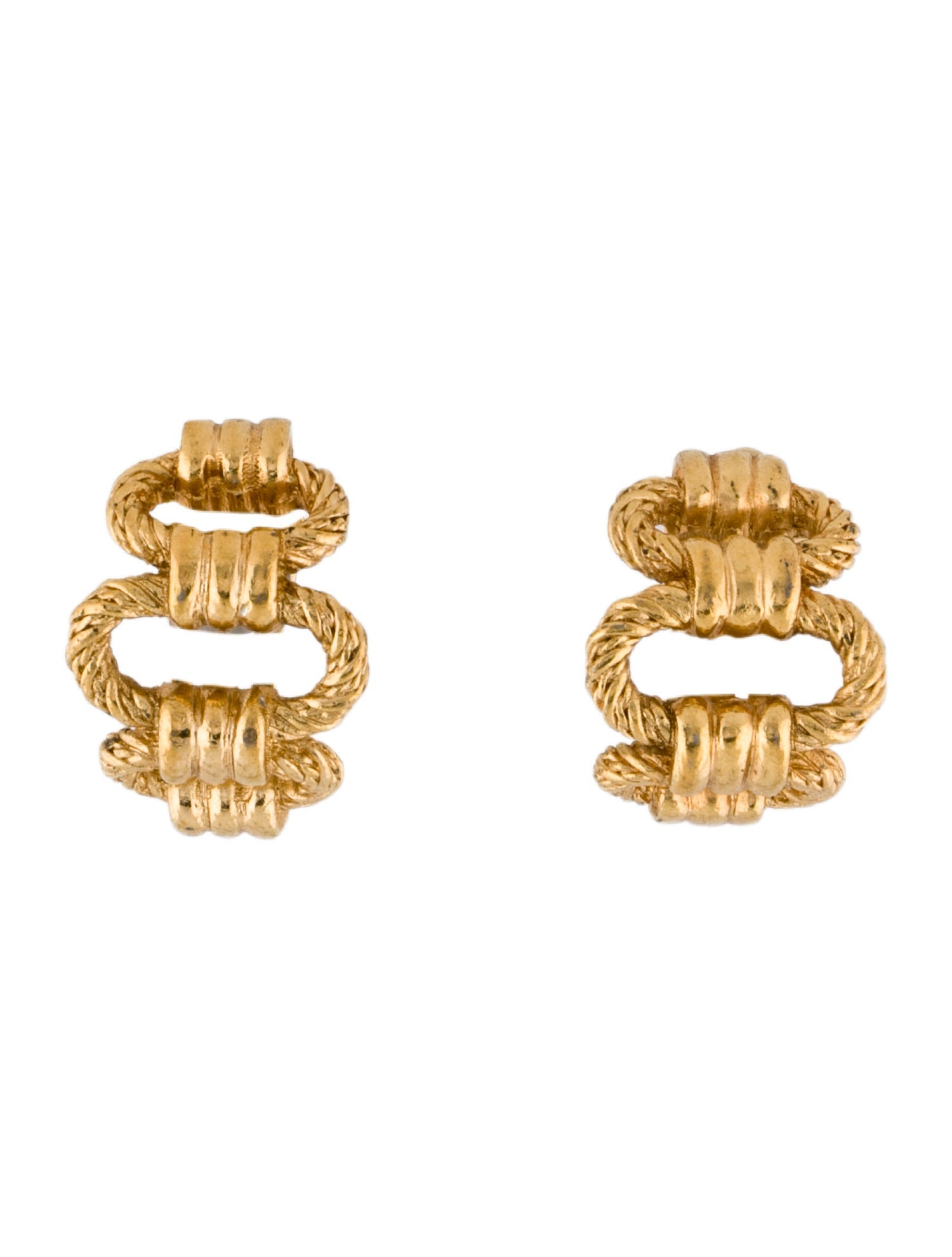 Christian Dior Vintage Link Drop Earrings