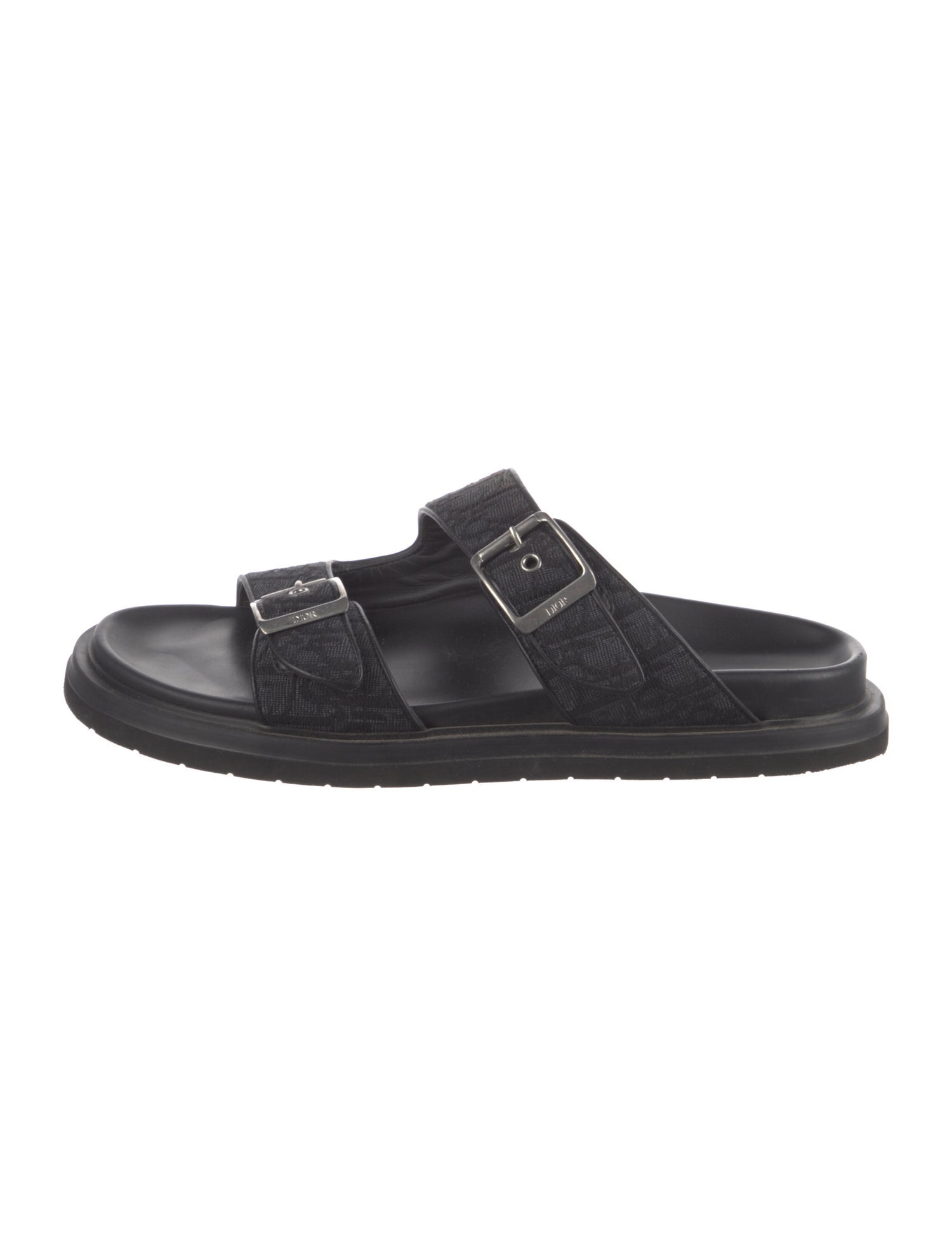 DIOR MEN Oblique Jacquard Canvas Slides