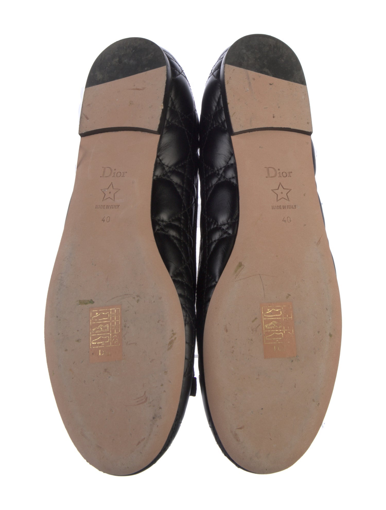 Faux Pearl Accents Leather Ballet Flats