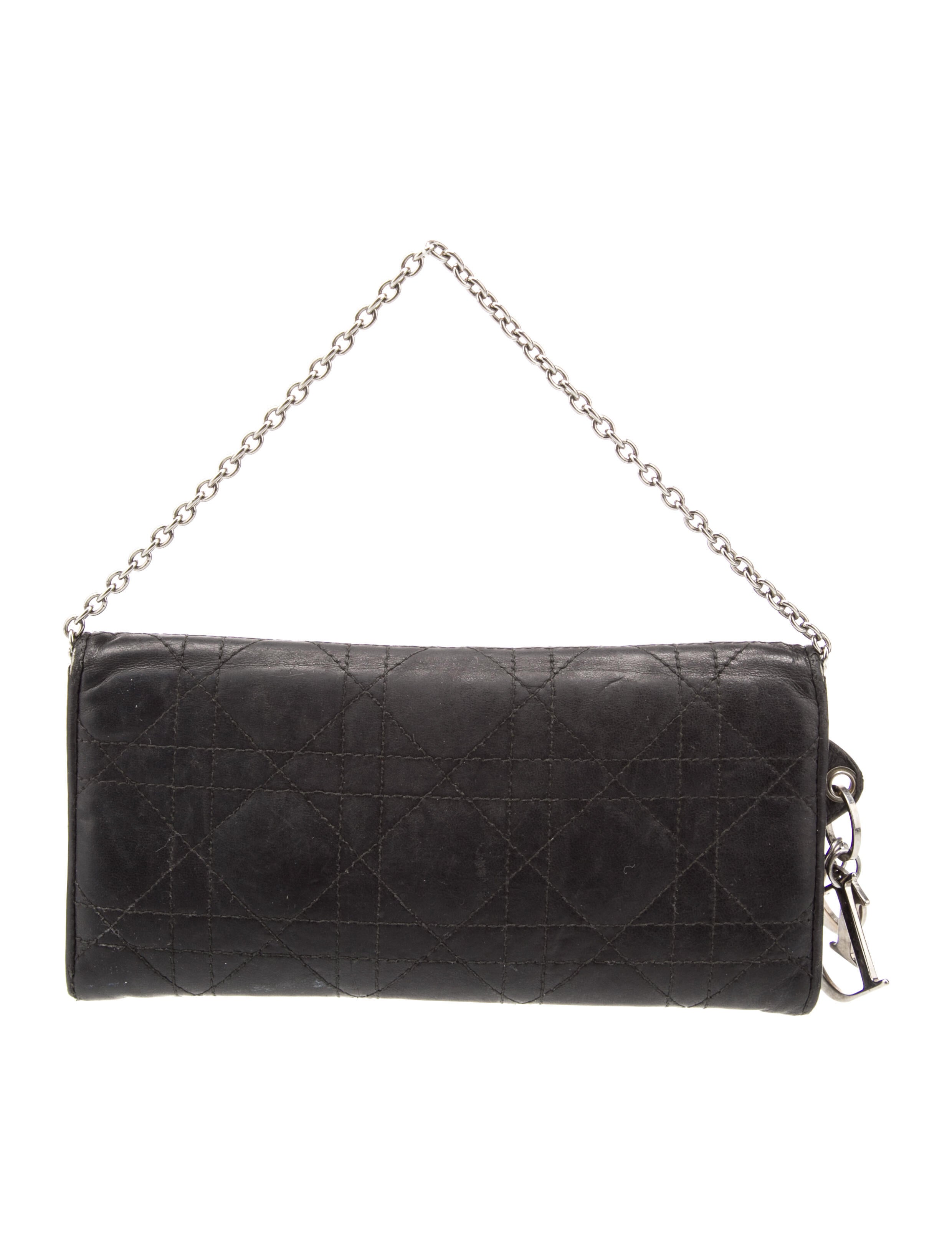Christian Dior Cannage Wallet on Chain - Black Handle Bags