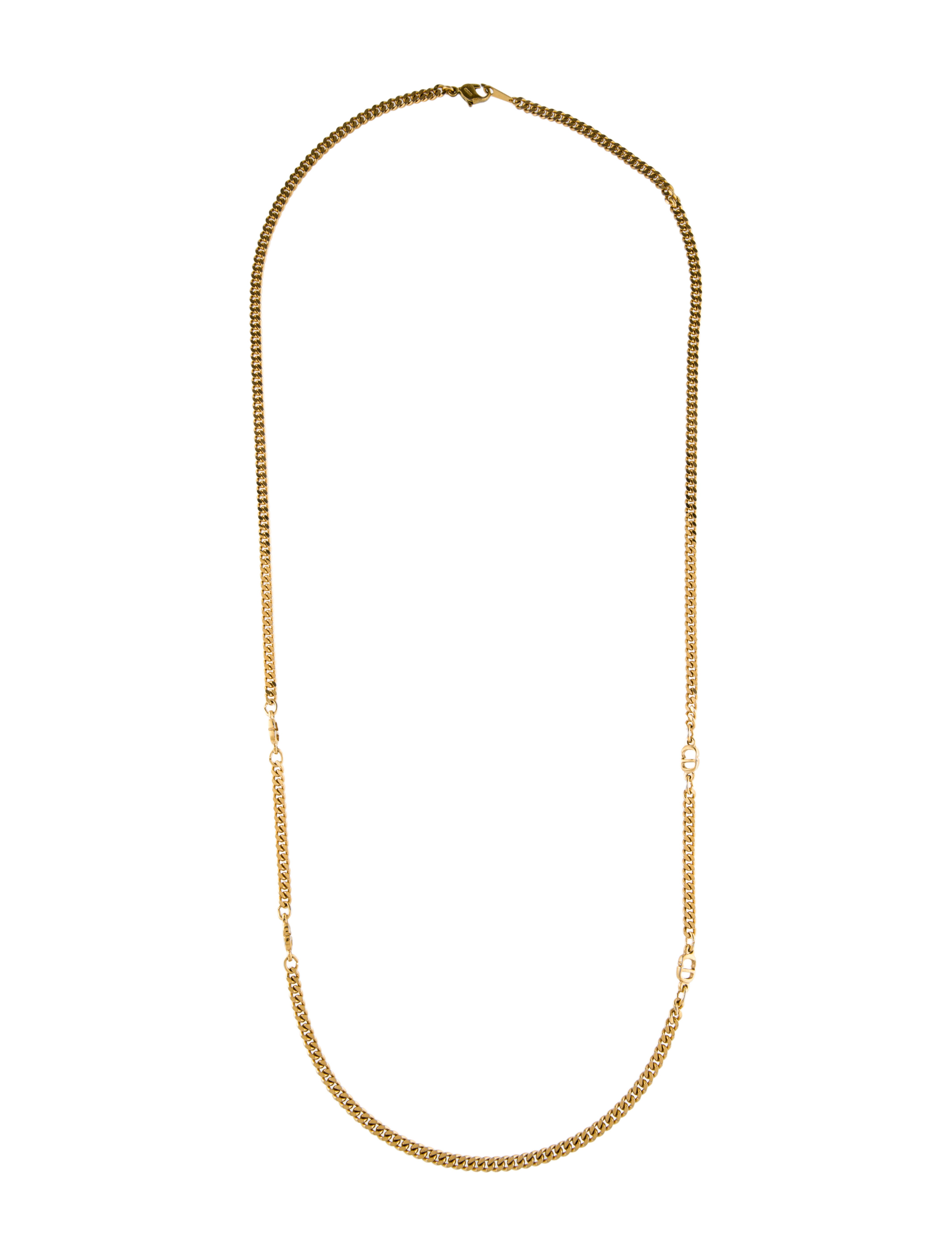 Christian Dior Vintage CD Station Necklace