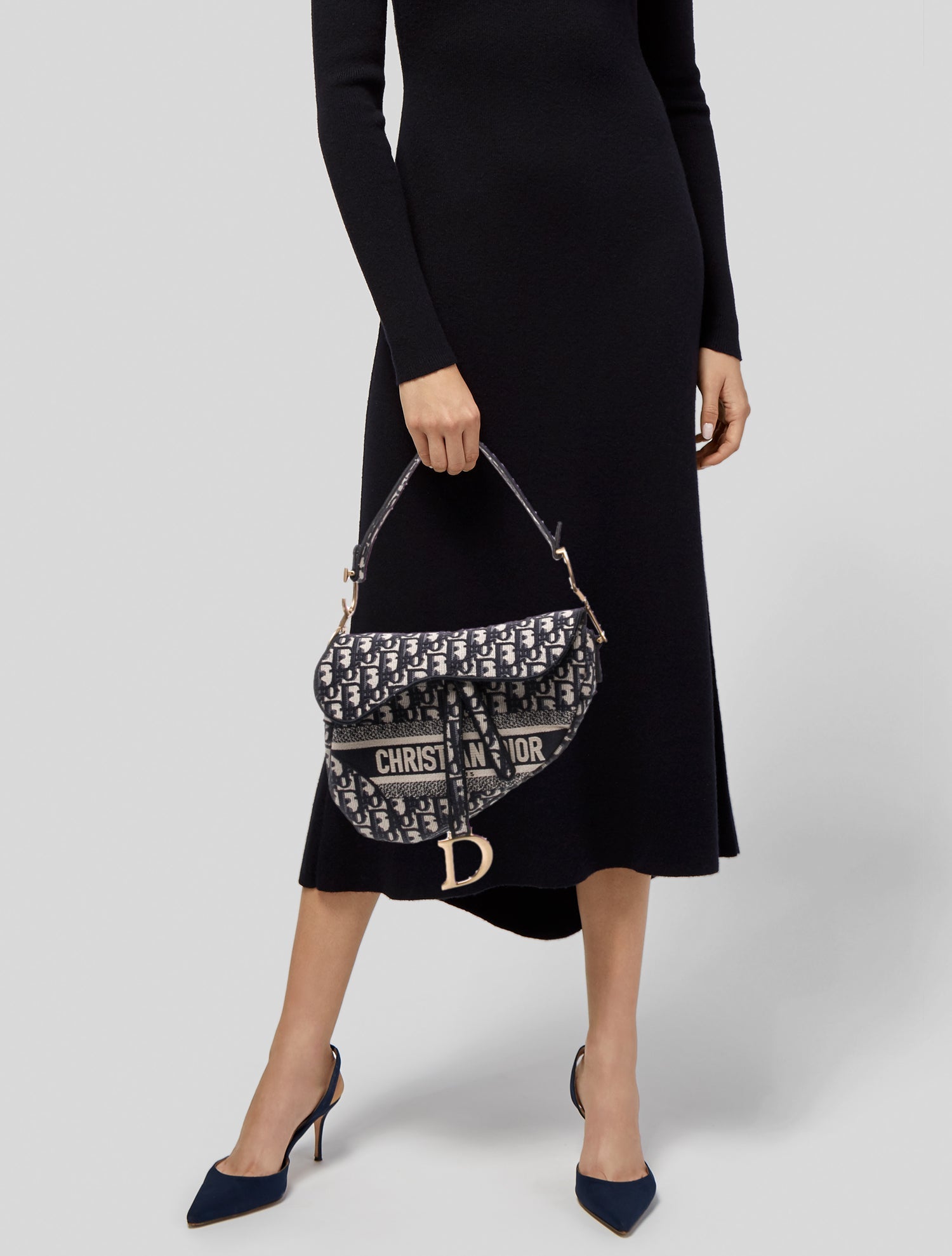 Christian Dior Oblique Jacquard Oblique Saddle Medium