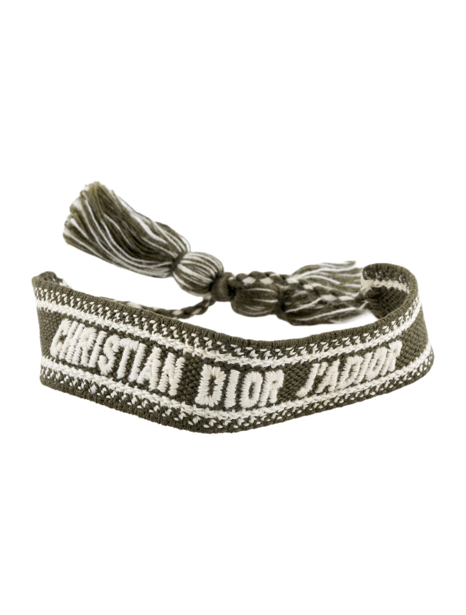 Christian Dior Cotton Thread Woven J'Adior Friendship Bangle Bracelet