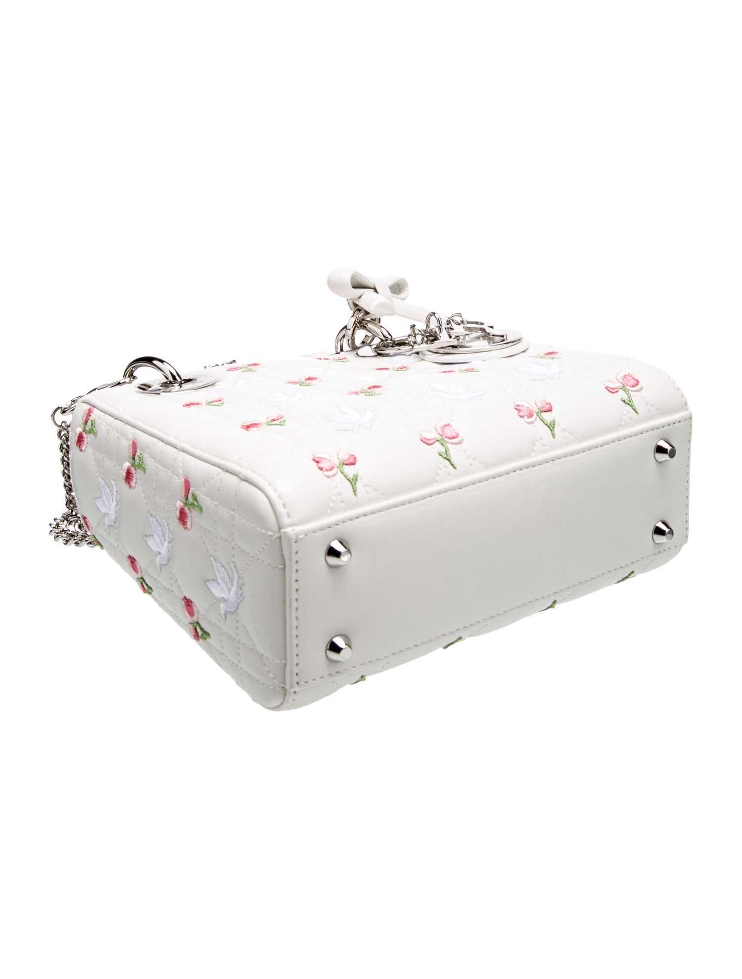 Christian Dior Leather Dioramour Lady Dior Mini 2026 - White Christian Dior Leather Dioramour Lady Dior Mini 2026 - White