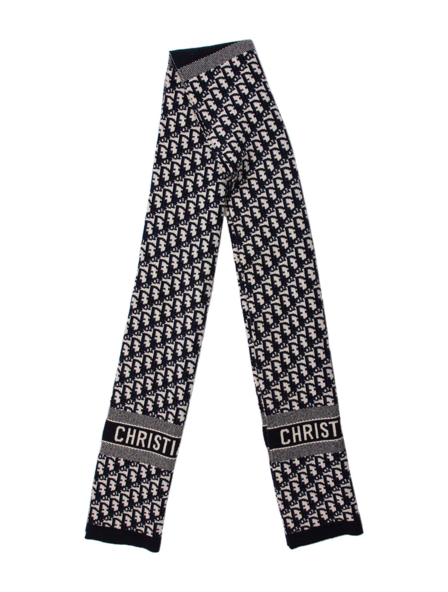 Christian Dior Wool Oblique Jacquard Scarf