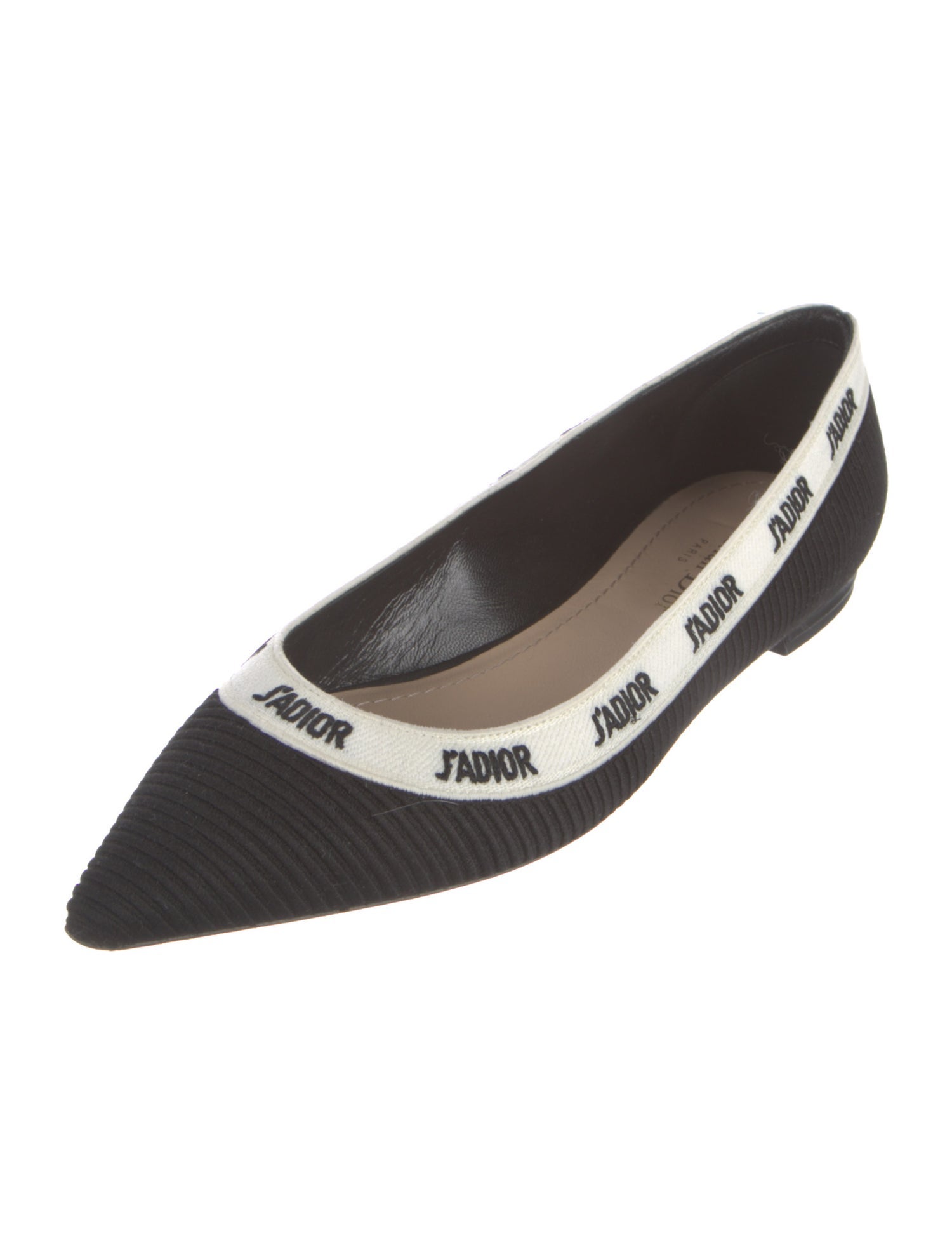 Christian Dior Graphic Print Embroidered Accent Flats