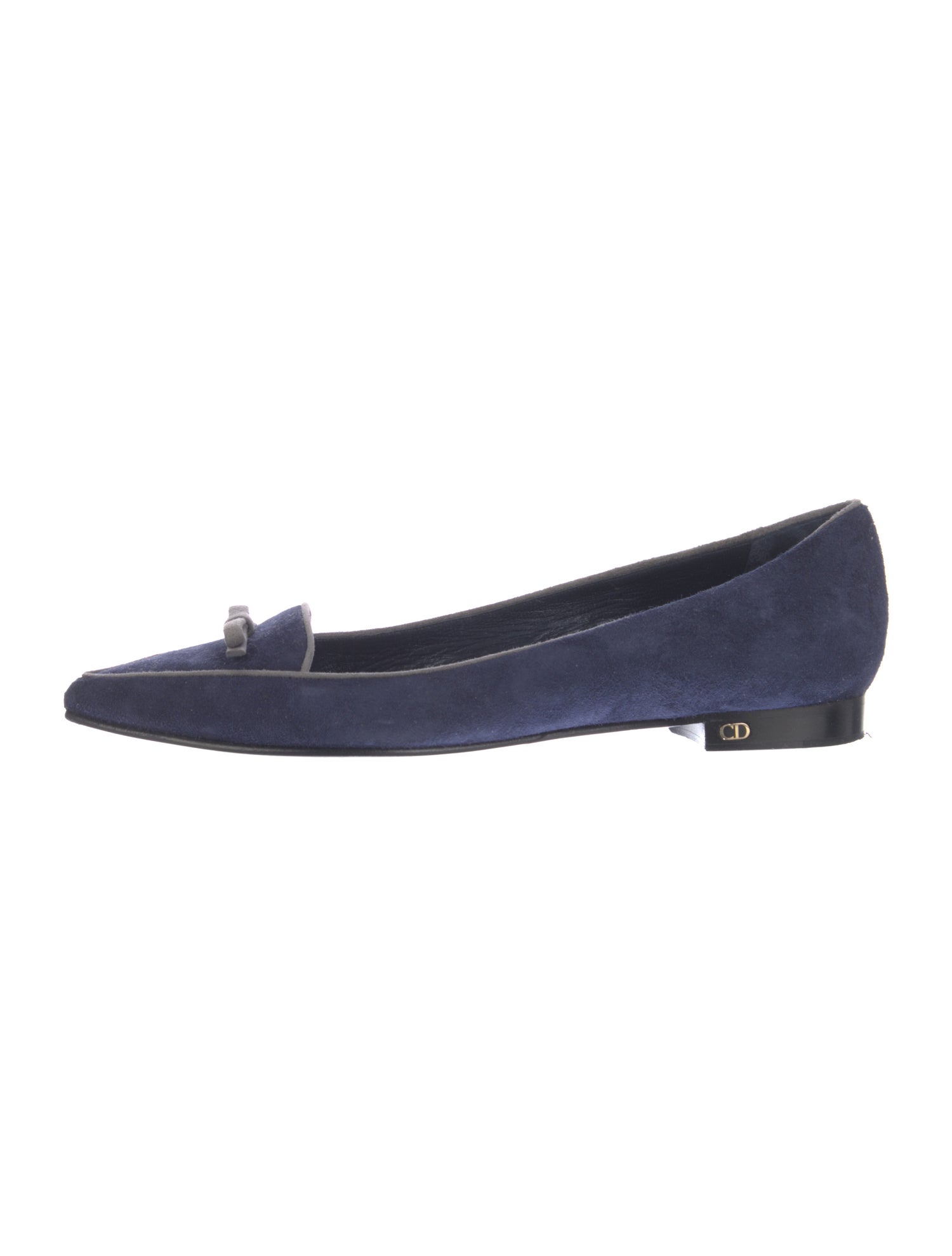 Christian Dior Suede Bow Accents Flats