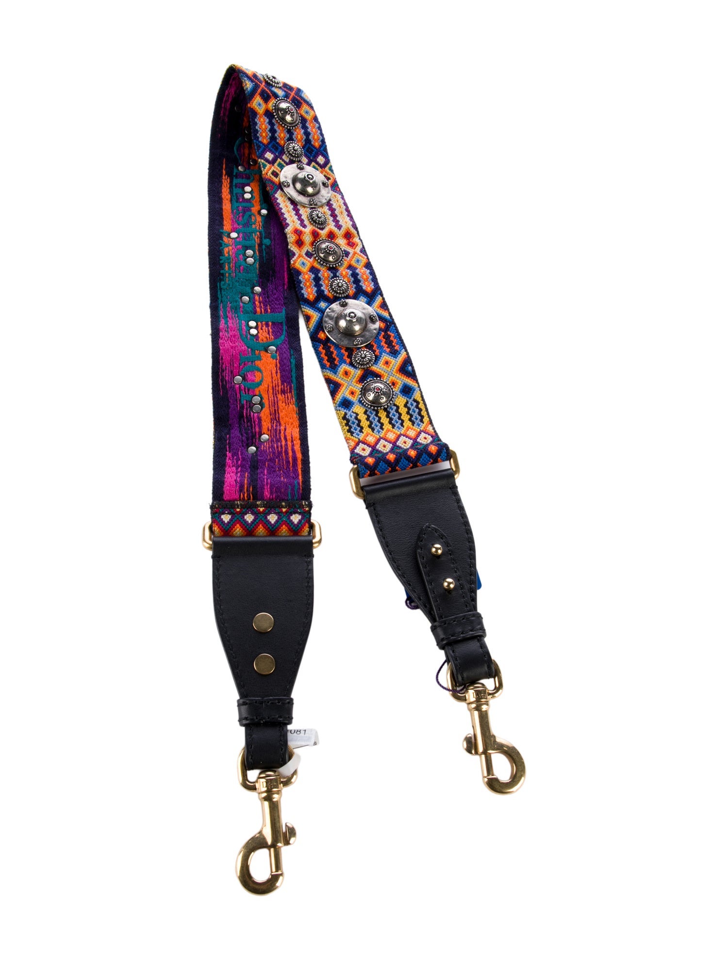 Christian Dior Canvas multicolored patterned bag strap