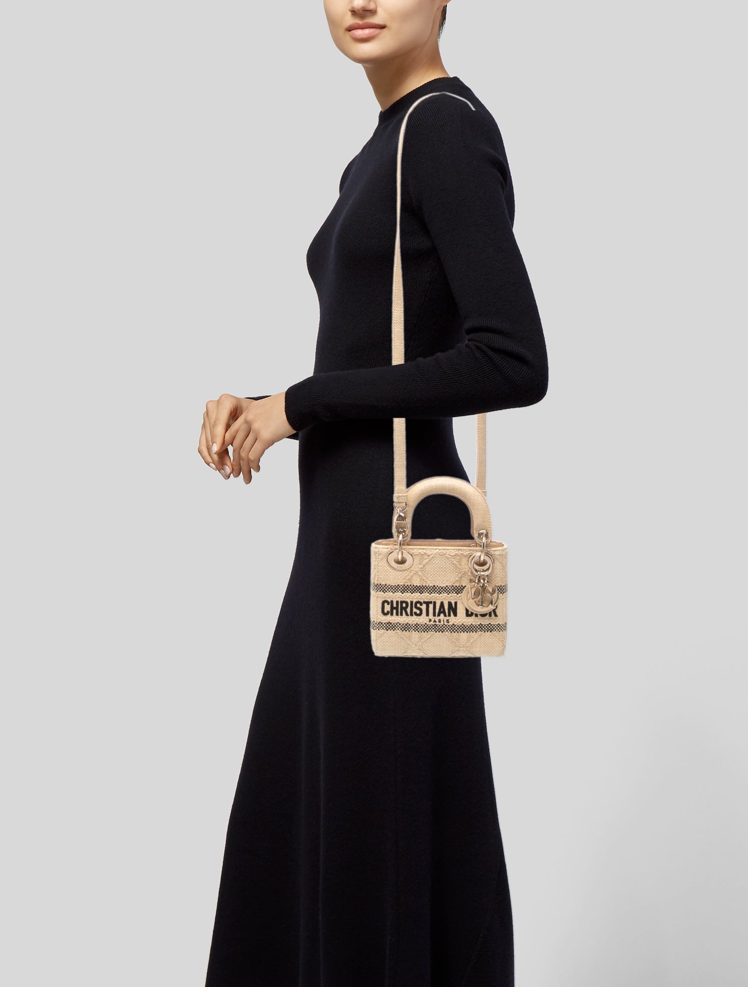 Christian Dior Crocodile Lady Dior Small 2022 - Neutrals Handle