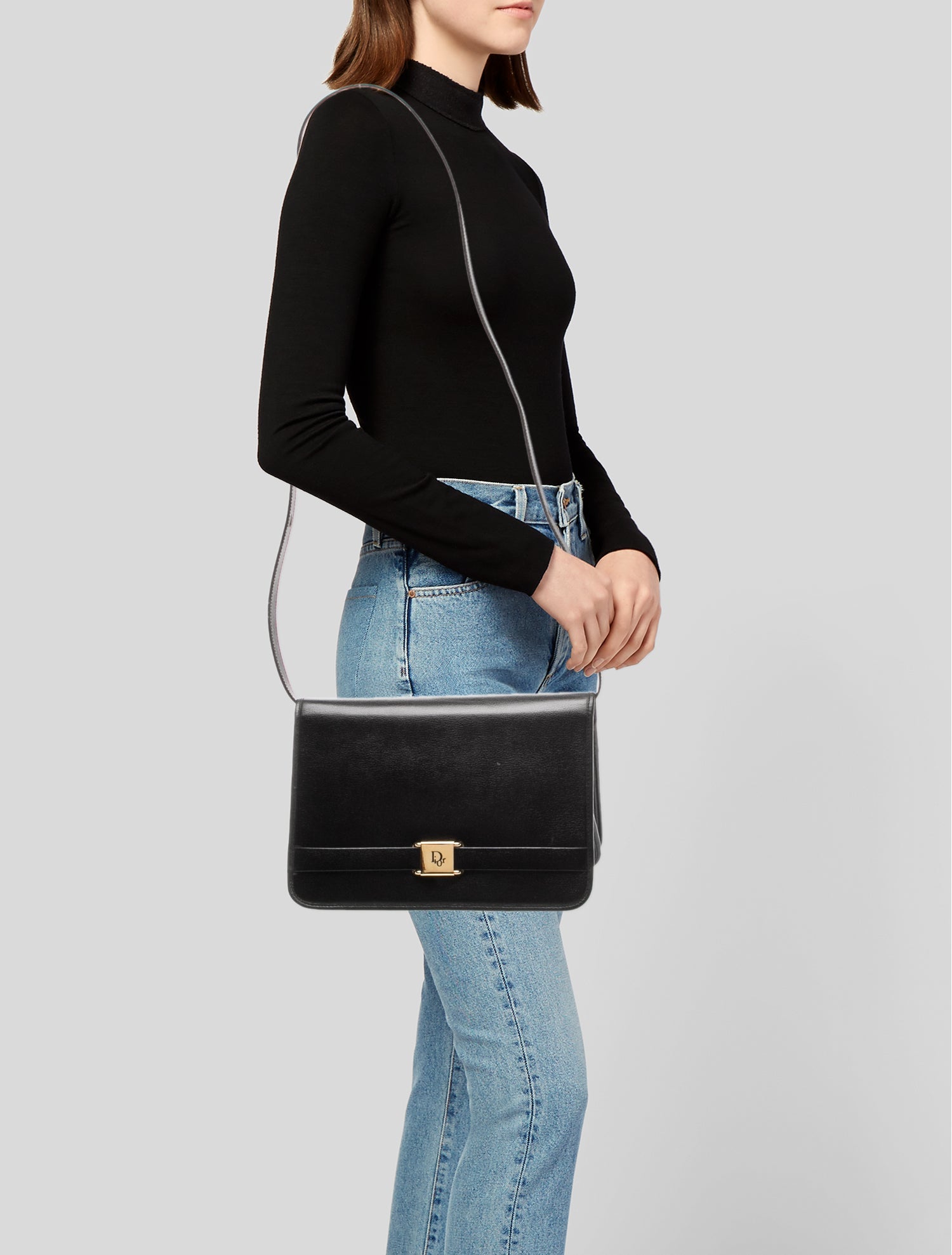 Christian Dior Leather Shoulder Bag Vintage