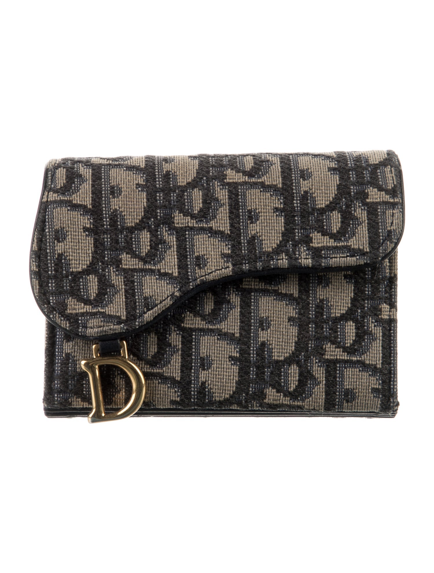 Christian Dior 2021 Oblique Jacquard Compact Wallet