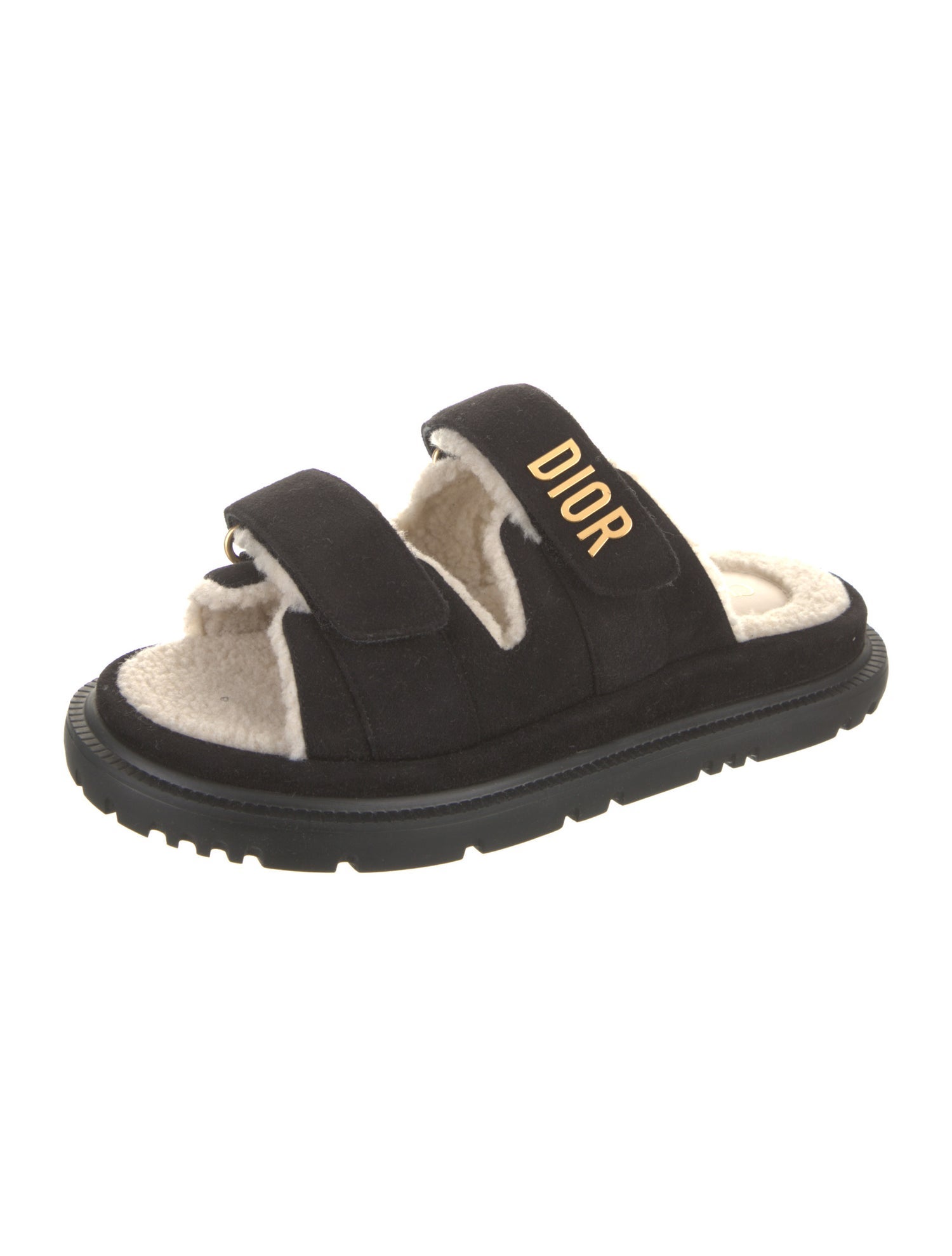 Christian Dior Suede Patterned Slides