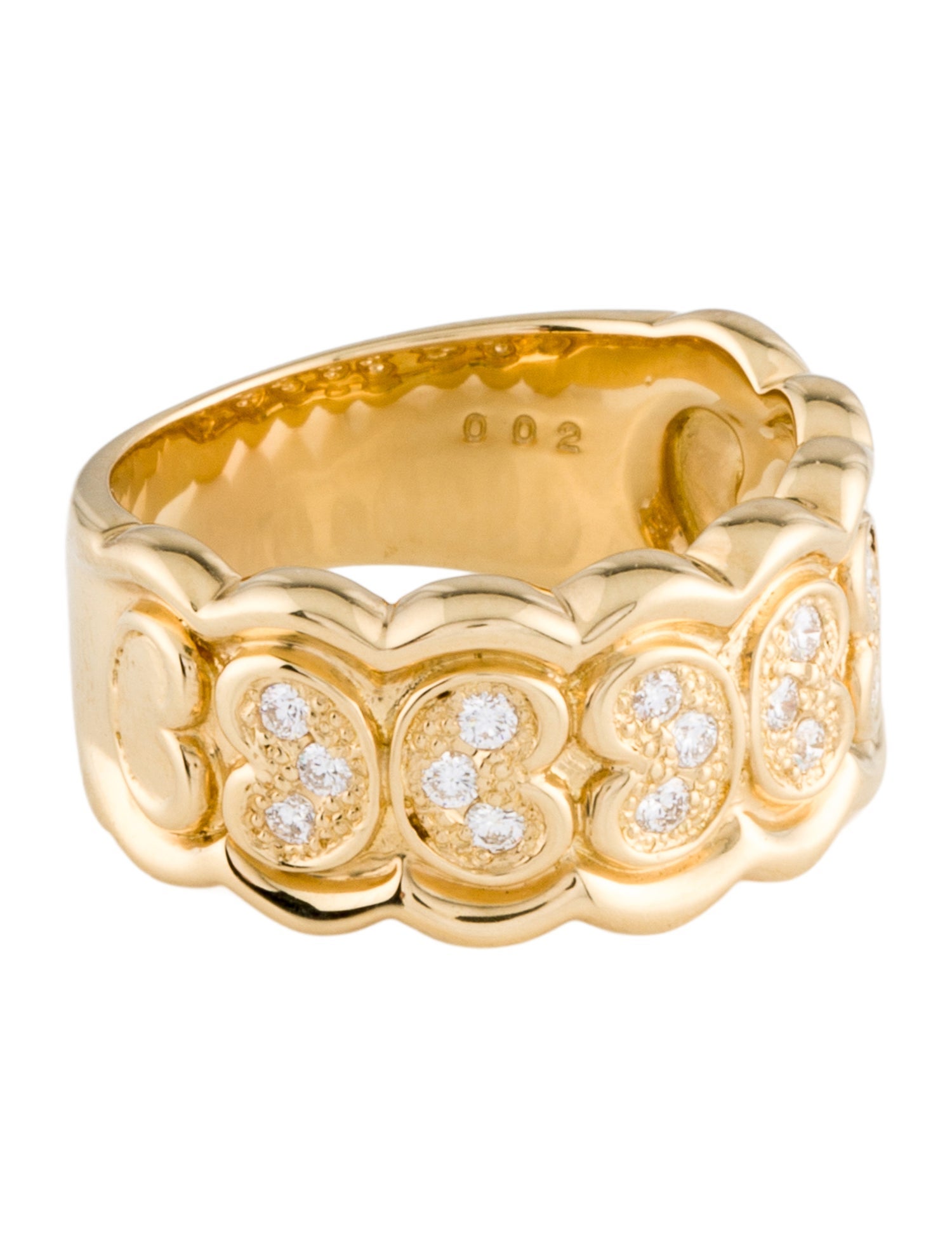 Christian Dior Vintage 18K Diamond Band