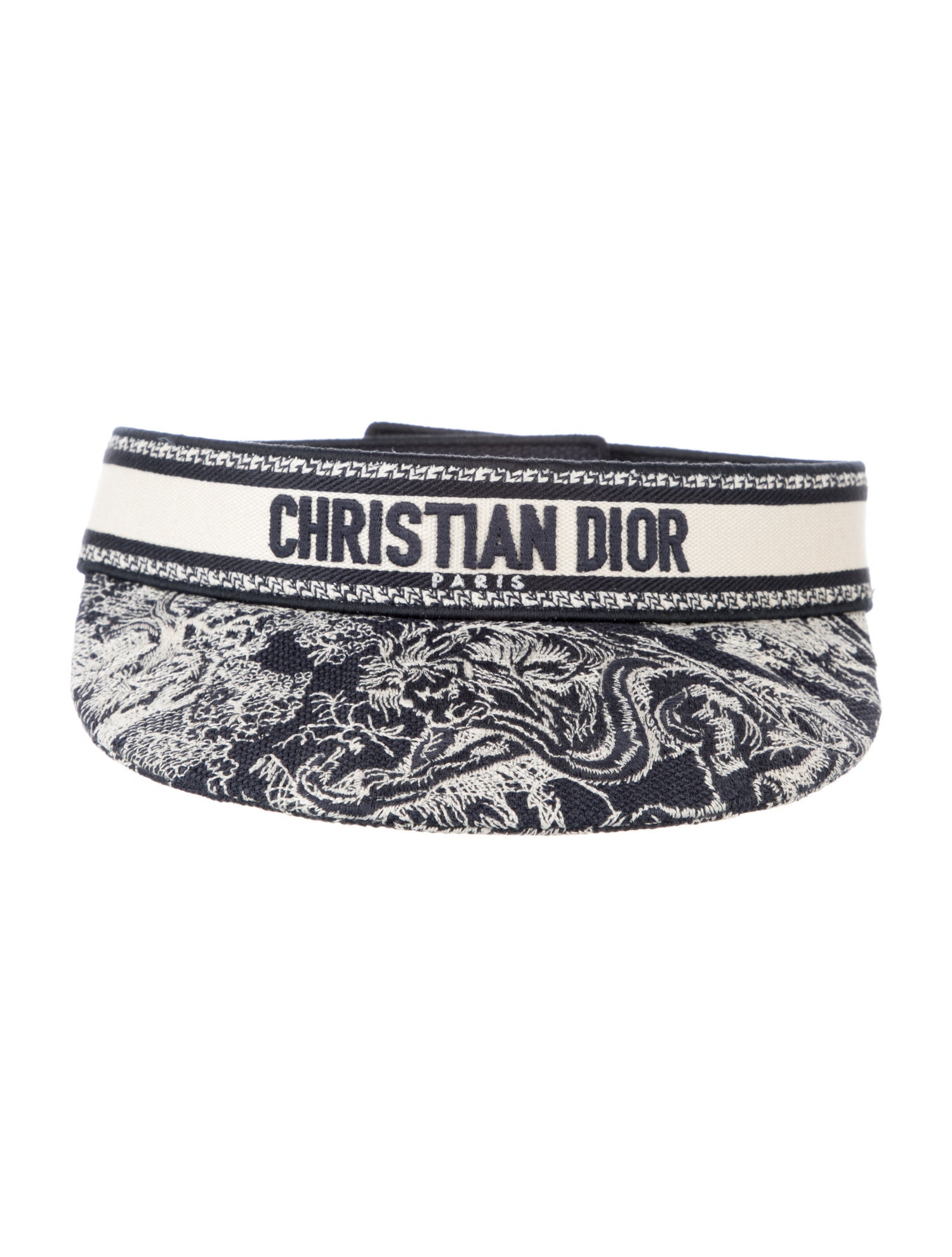 Christian Dior Blue and neutral patterned sun visor