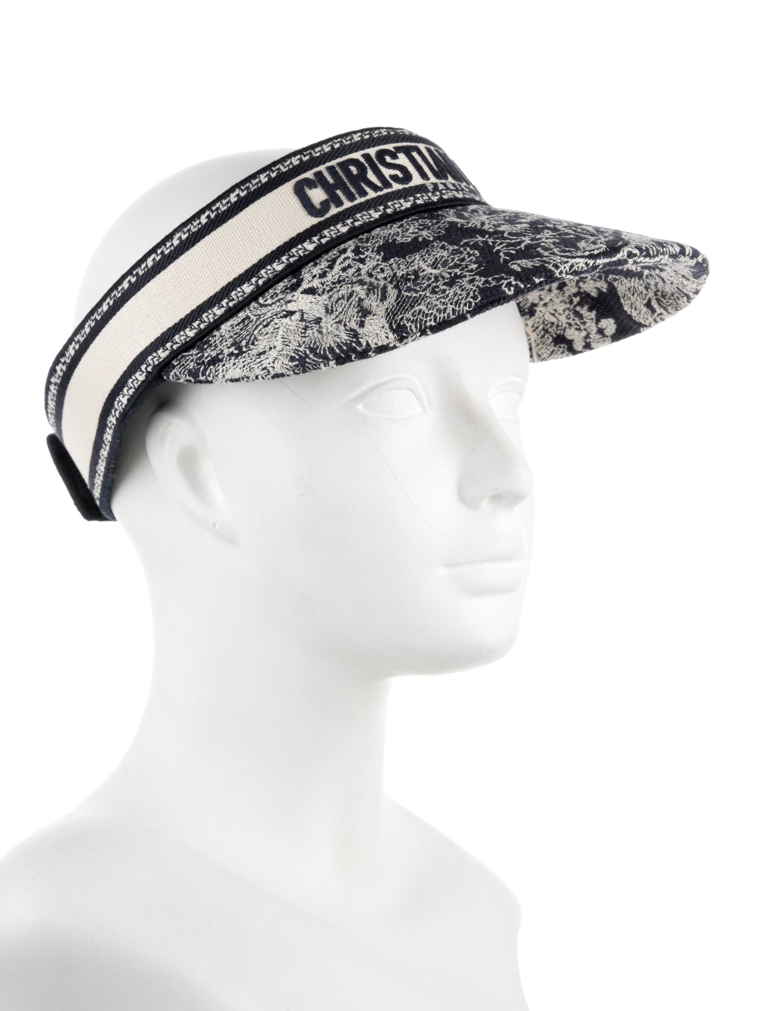 Christian Dior Blue and neutral patterned sun visor