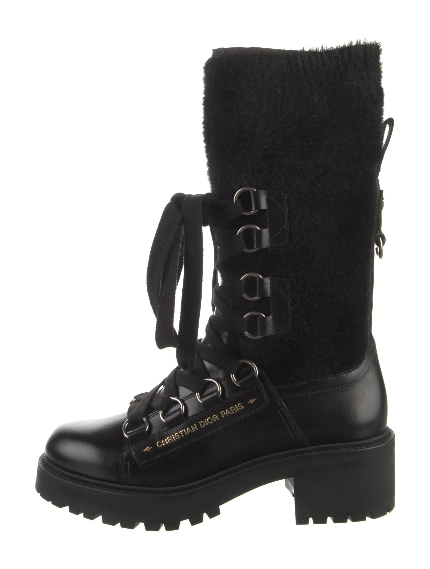 Christian Dior Leather Combat Boots